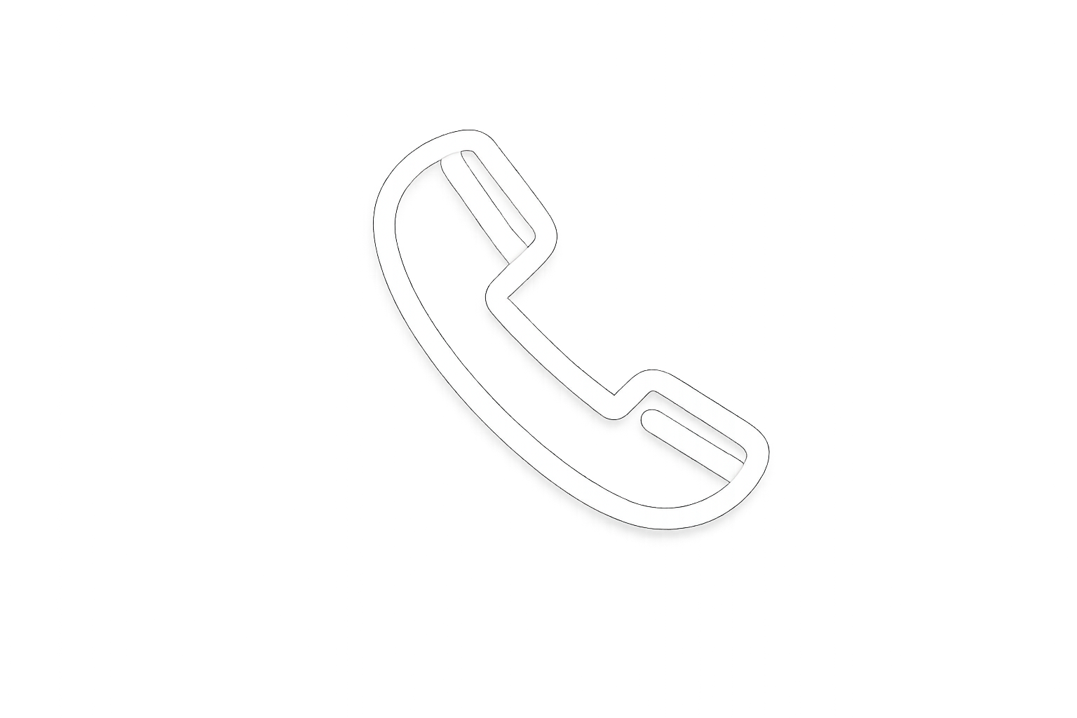 A white outline of an old-fashioned telephone receiver icon on a colorful, distorted background.