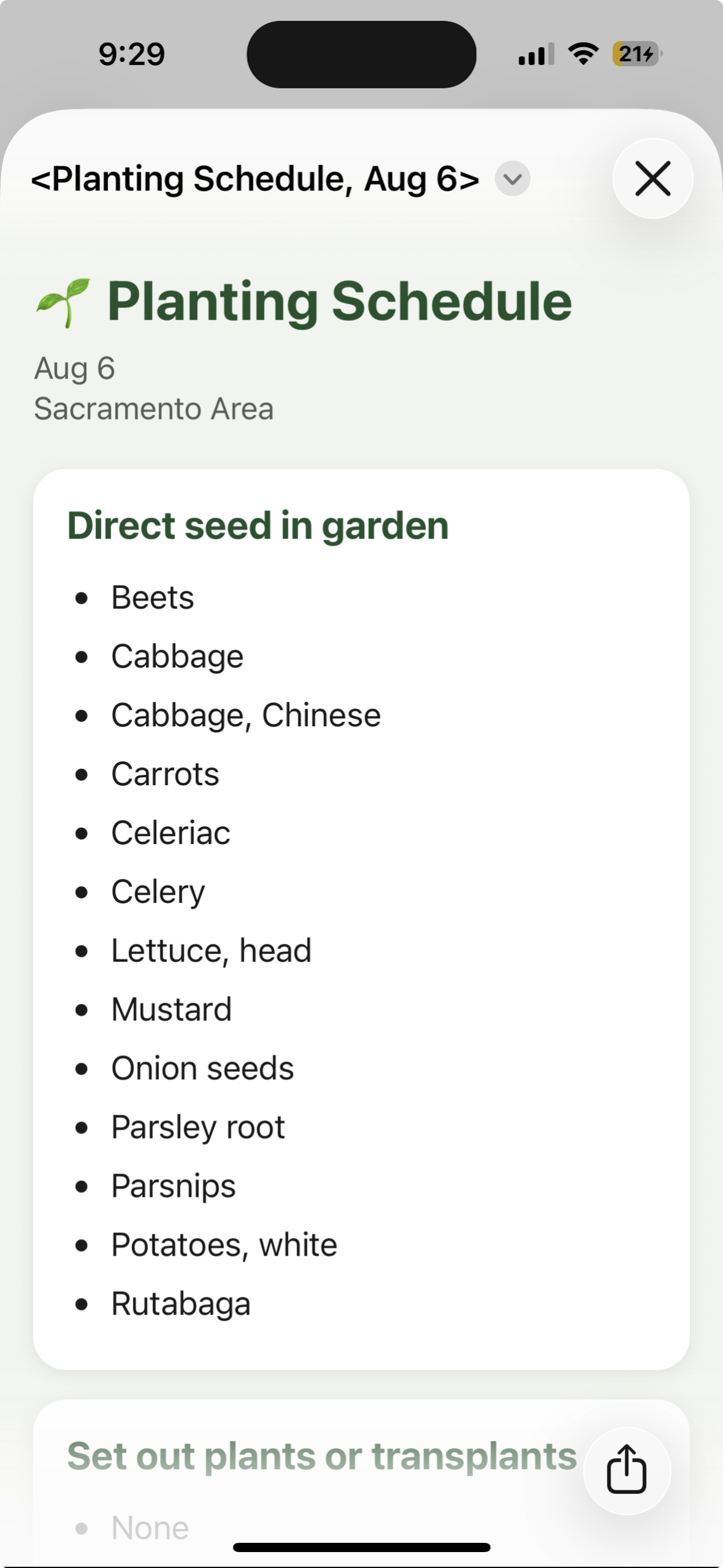 Sacramento Vegetable Planting Schedule &amp; Apple Shortcut