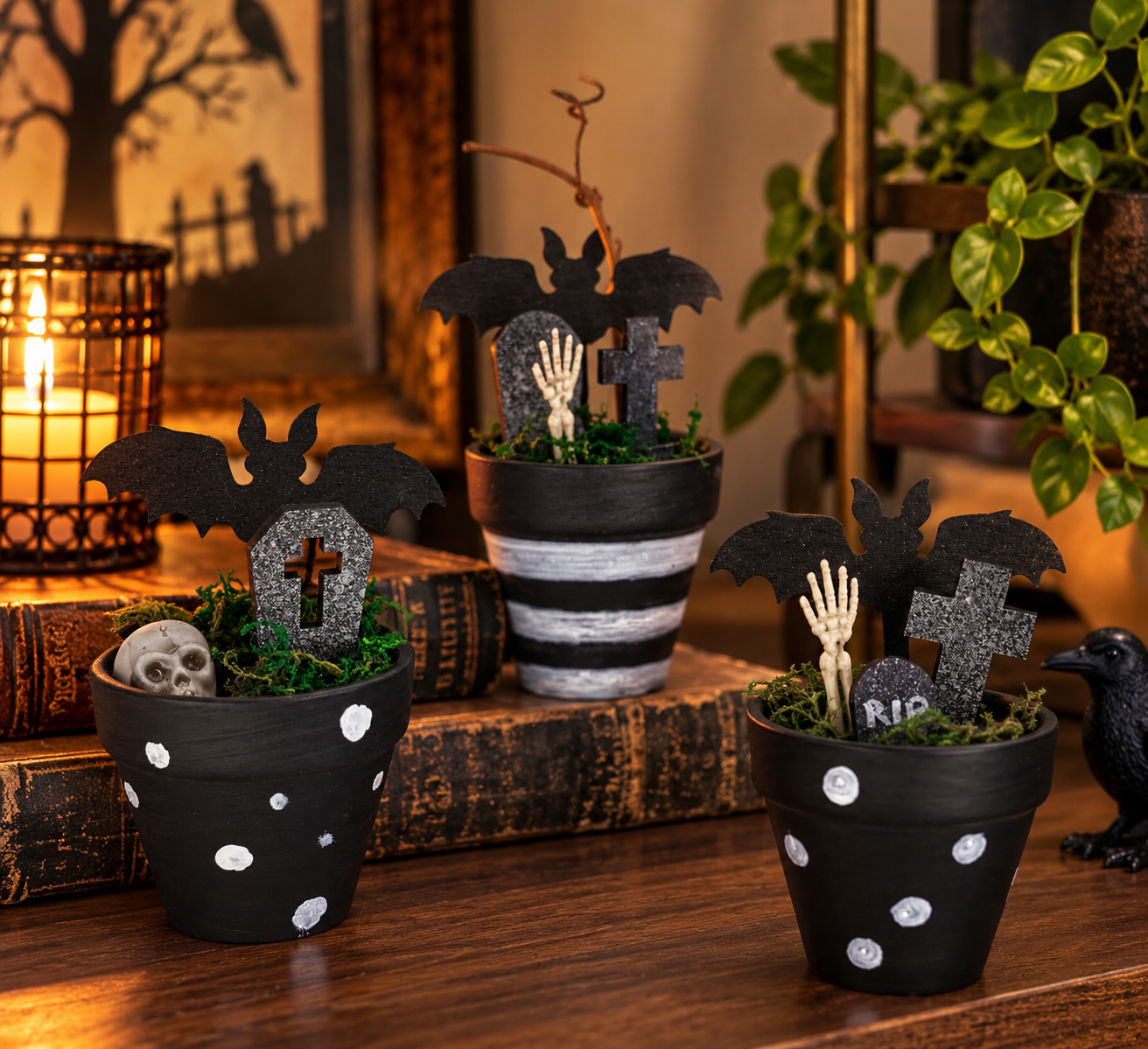 Mini Graveyard Pots
