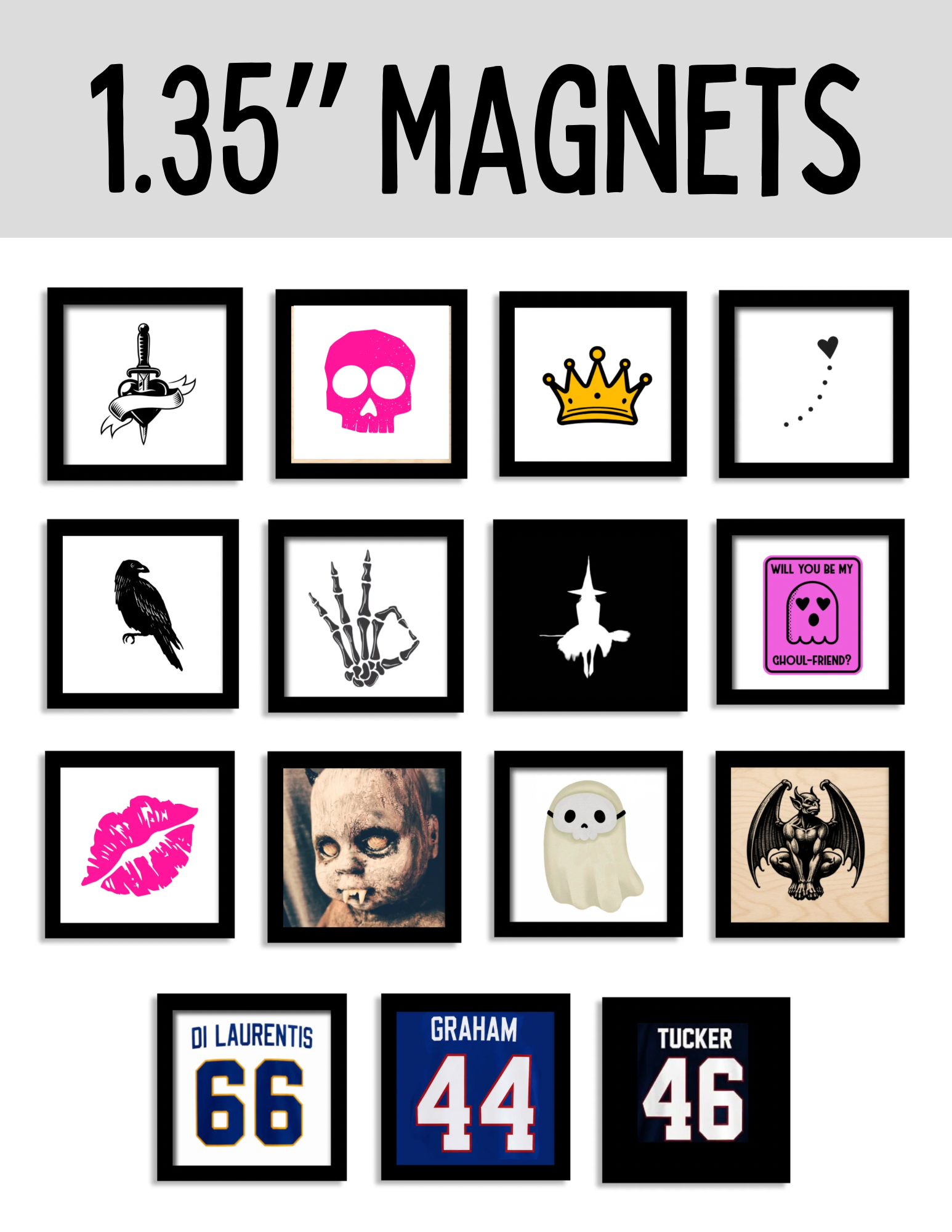 Mini Wood Magnets