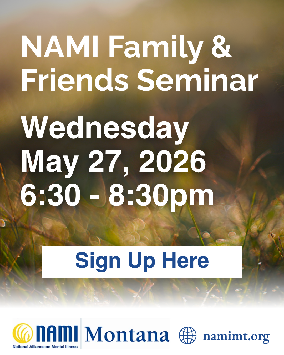 NAMI MT Family and Friends Seminar May 2026