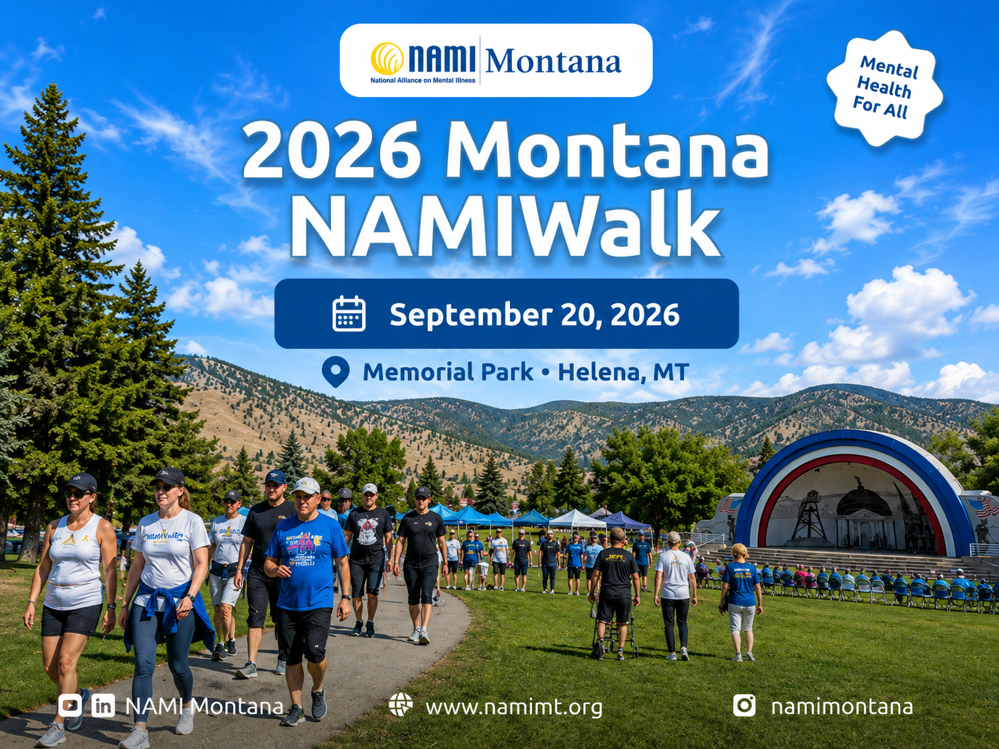 2026 NAMIWalks Fundraising event graphic