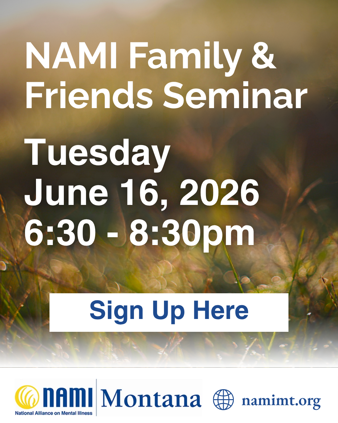 June Family & Friends Seminar Support Group for NAMI MT