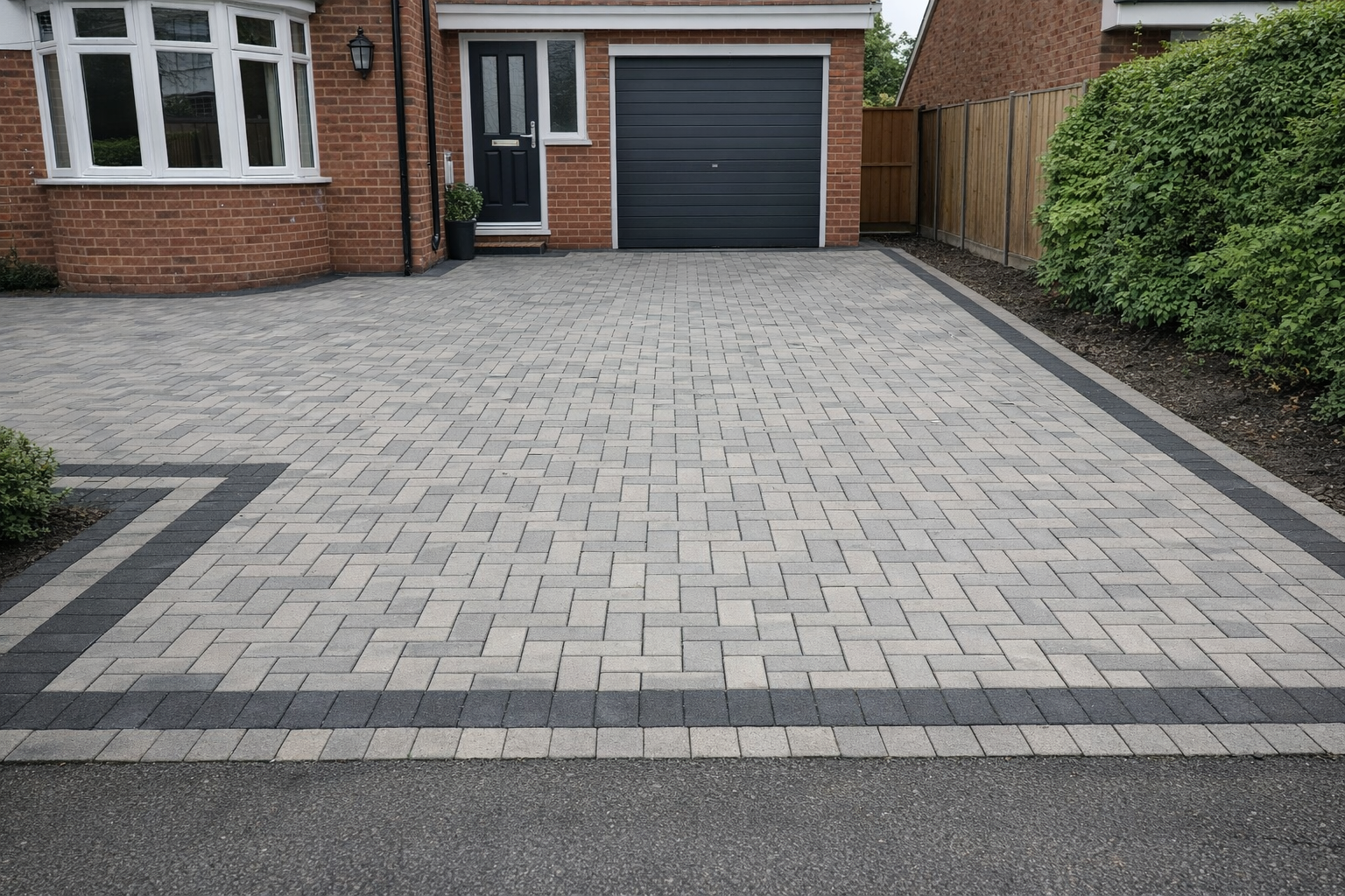 Block paving driveway installation by Stroberi Paving in Warfield