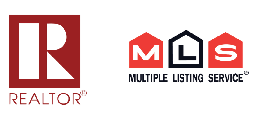 Real estate logo with large red and black text and the words "Multiple Listing Service" underneath.