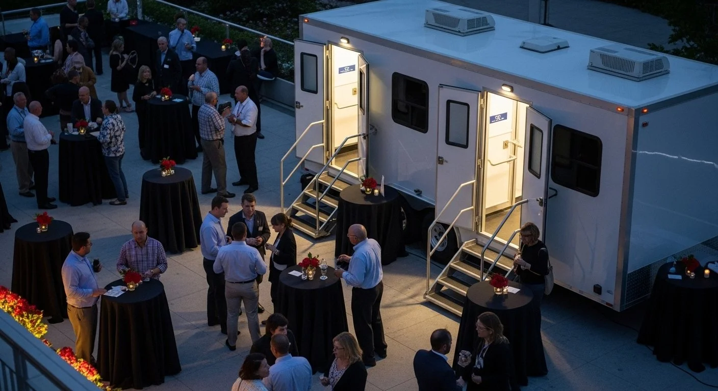 Corporate event restroom trailer rentals Virginia
