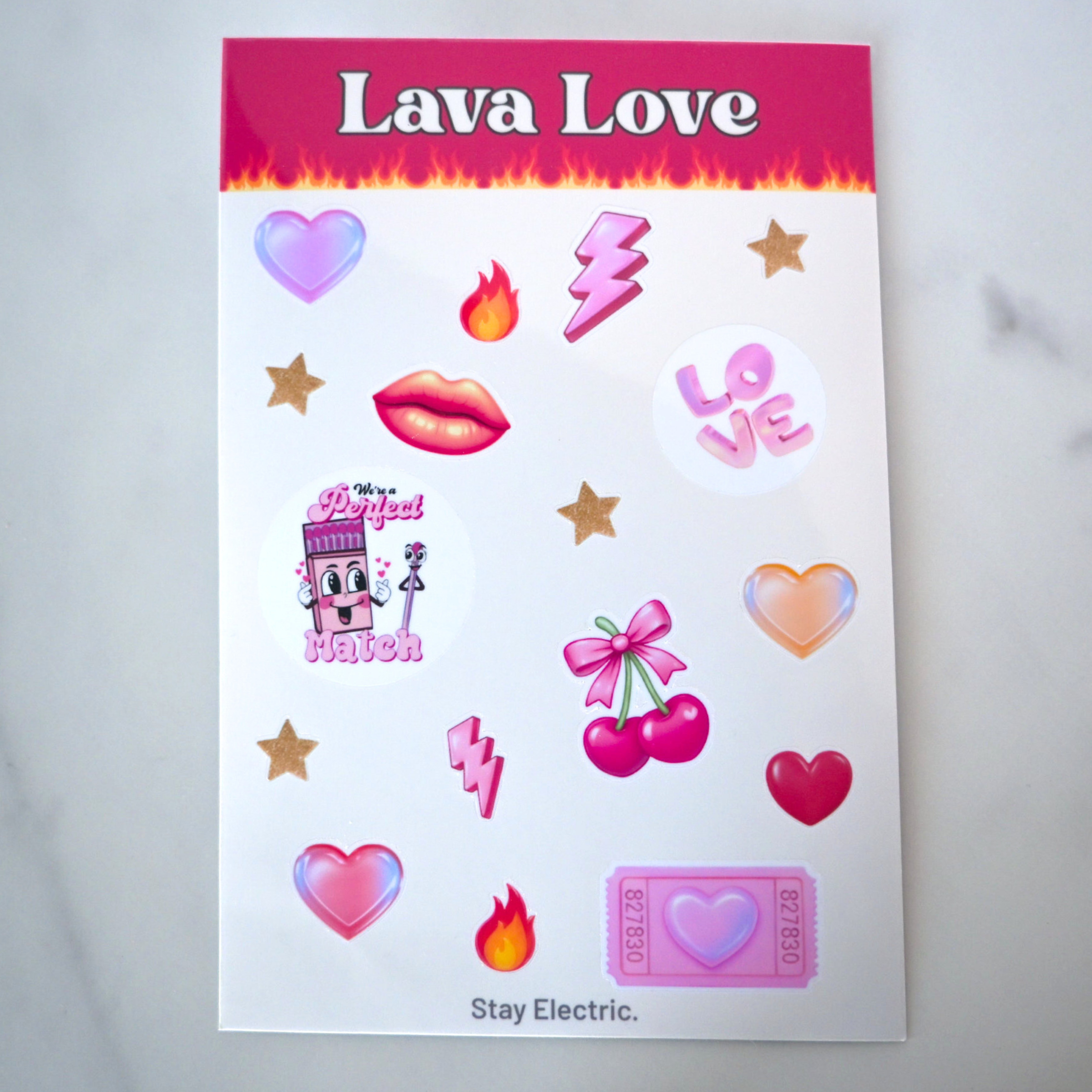 Lava Love Sticker Sheet