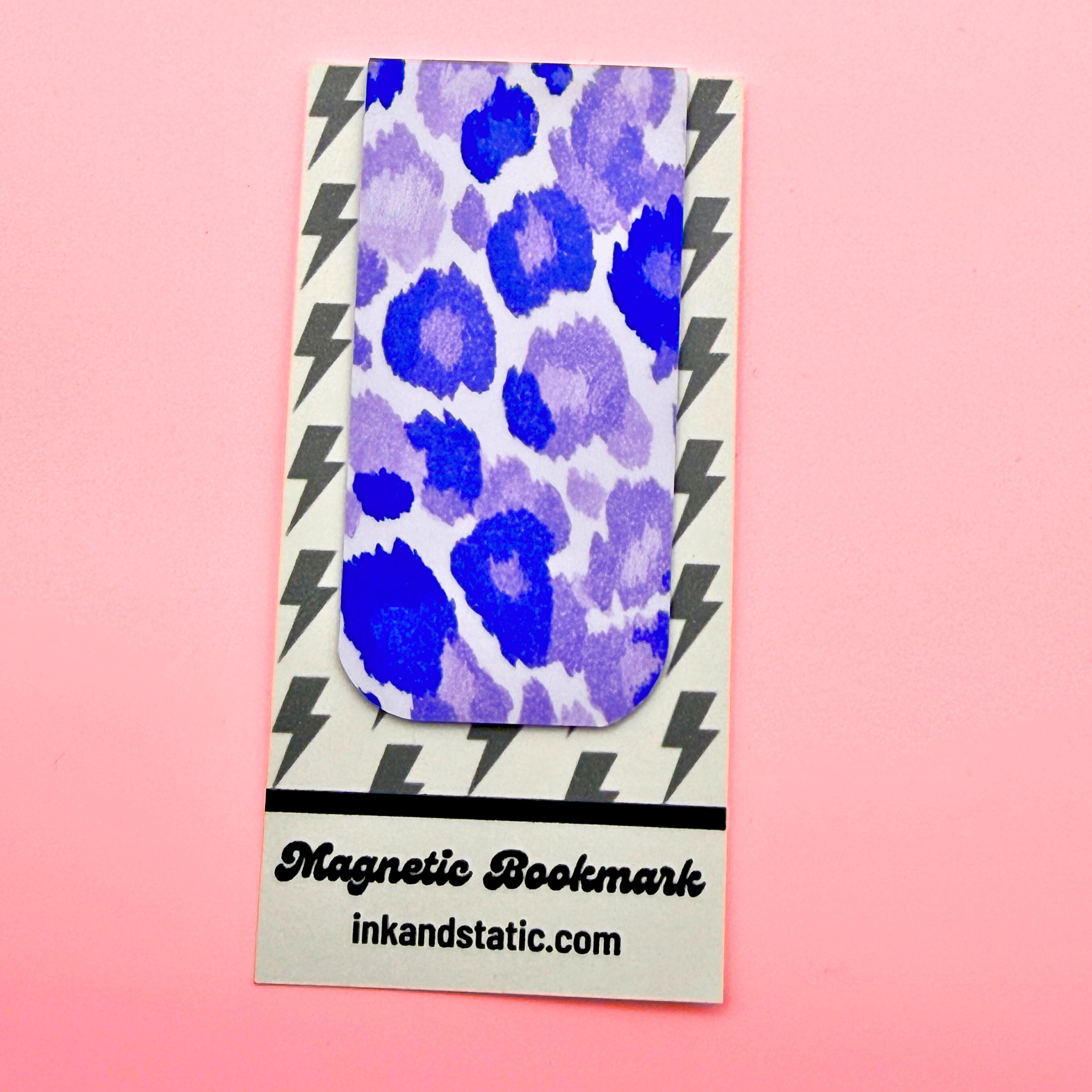 Neon Leopard Magnetic Bookmark