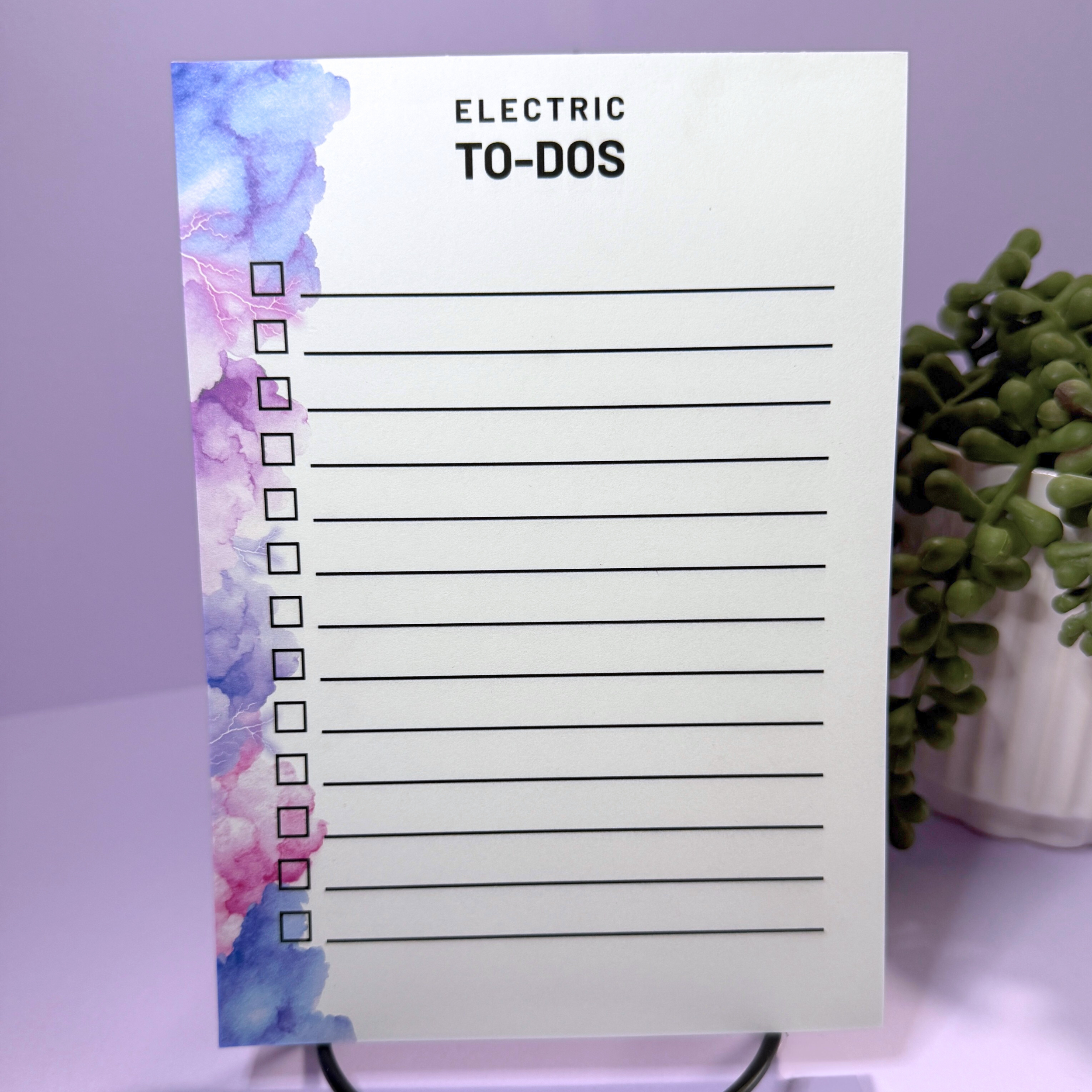 Electric To-Dos Notepad – 5x7