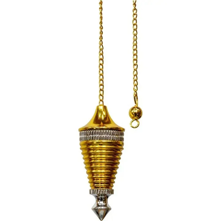 Chambered Pendulum in Brass with Silver Plated Point