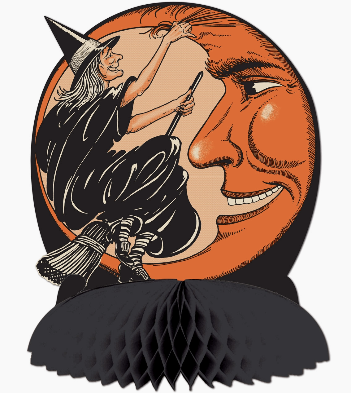 Vintage Witch & Moon Centerpiece