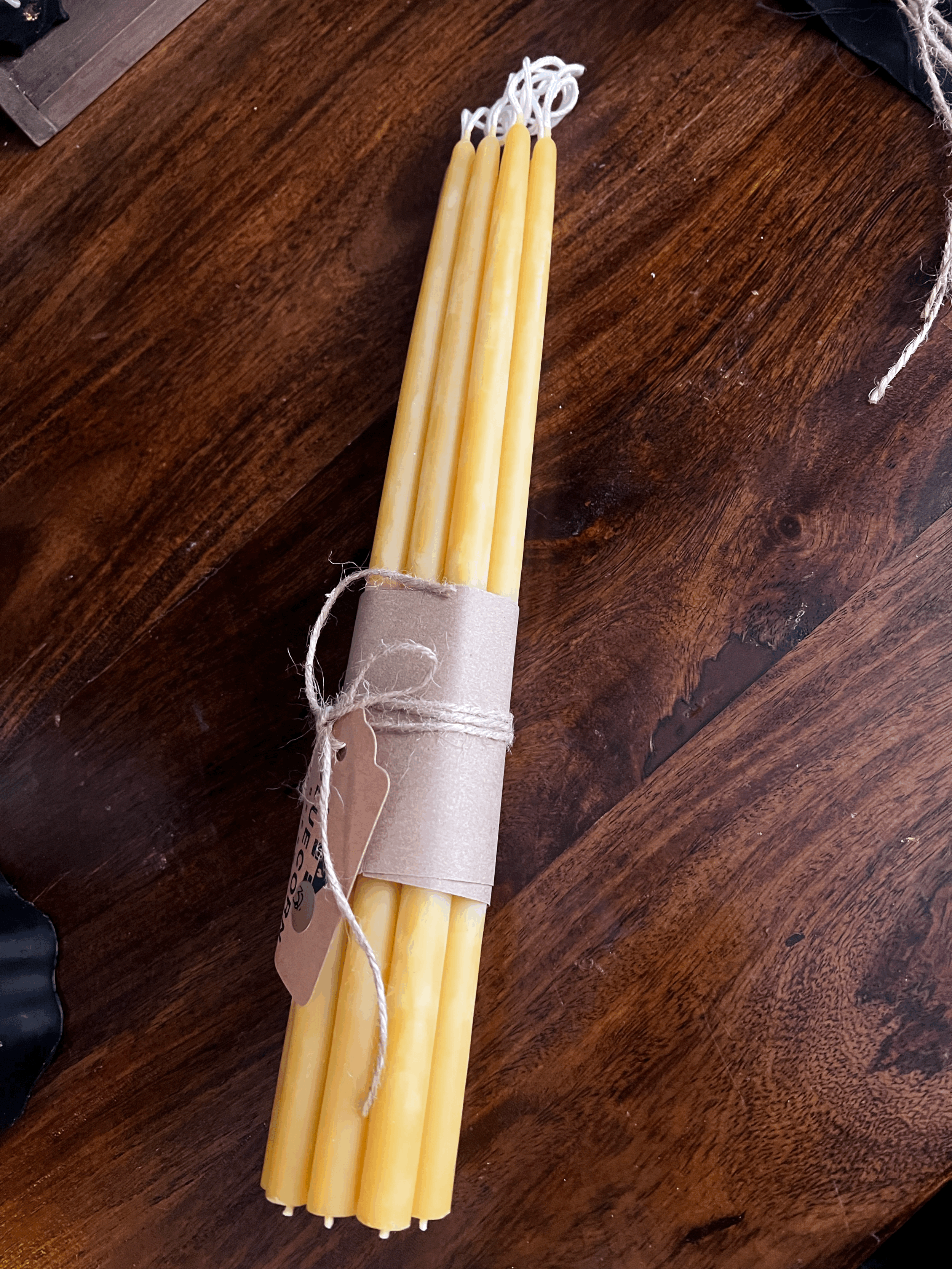 Thin Beeswax Taper Candles