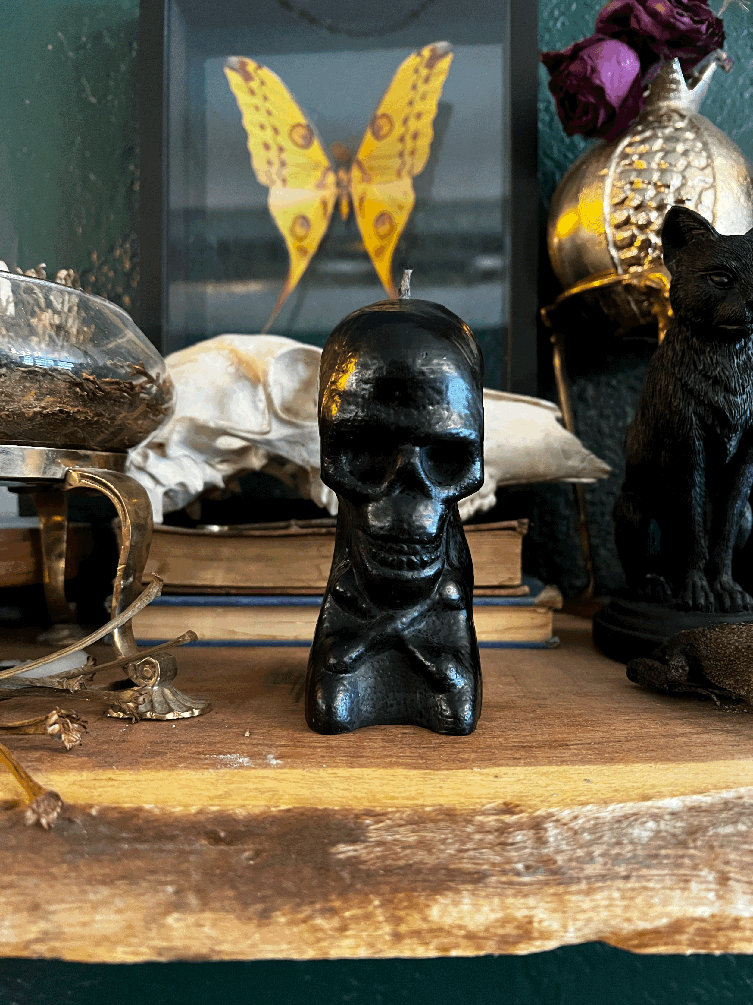 Black Skull Candle (Plain)