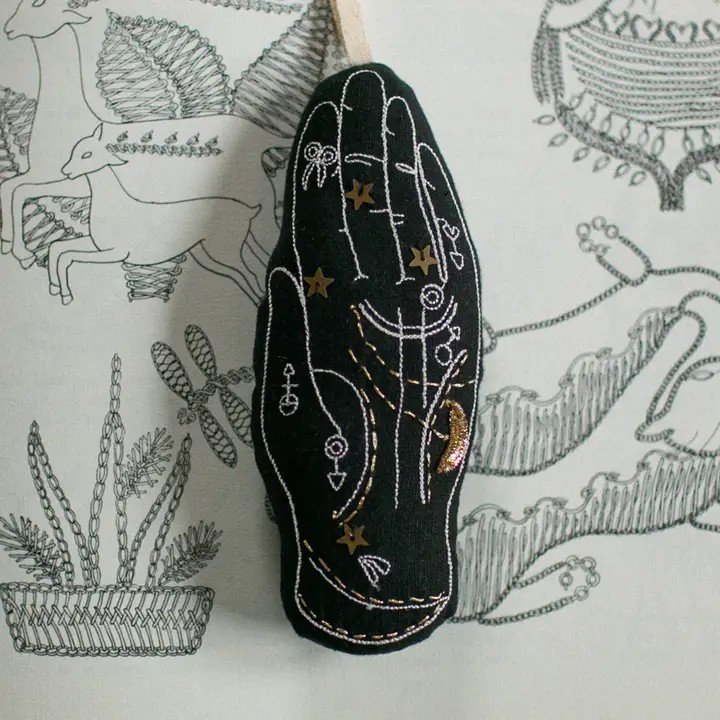 Palmistry Hand - Cotton & Lavender Filled Ornament
