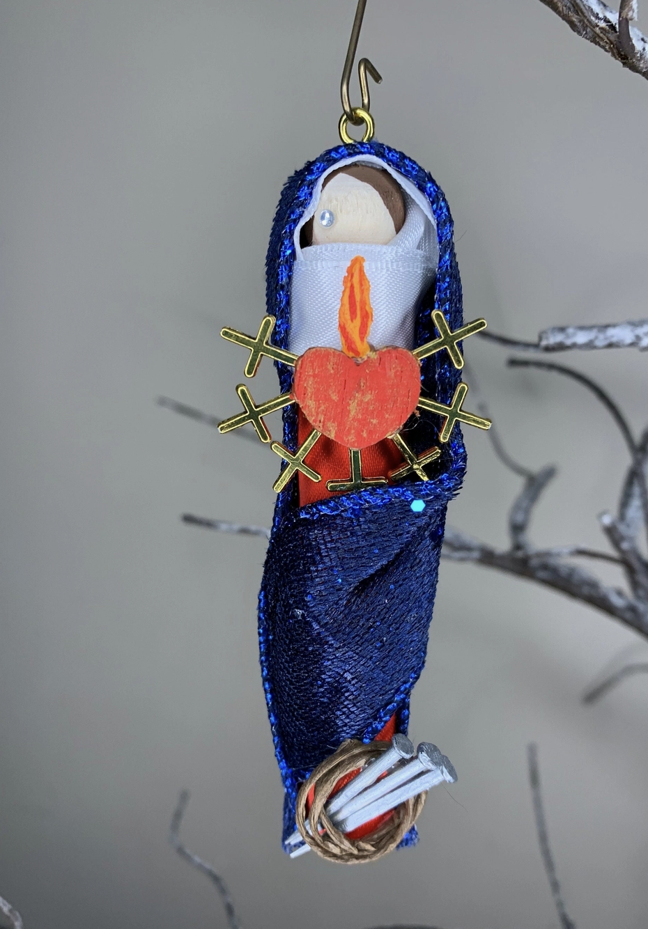 Our Lady of Sorrows Wooden Ornament