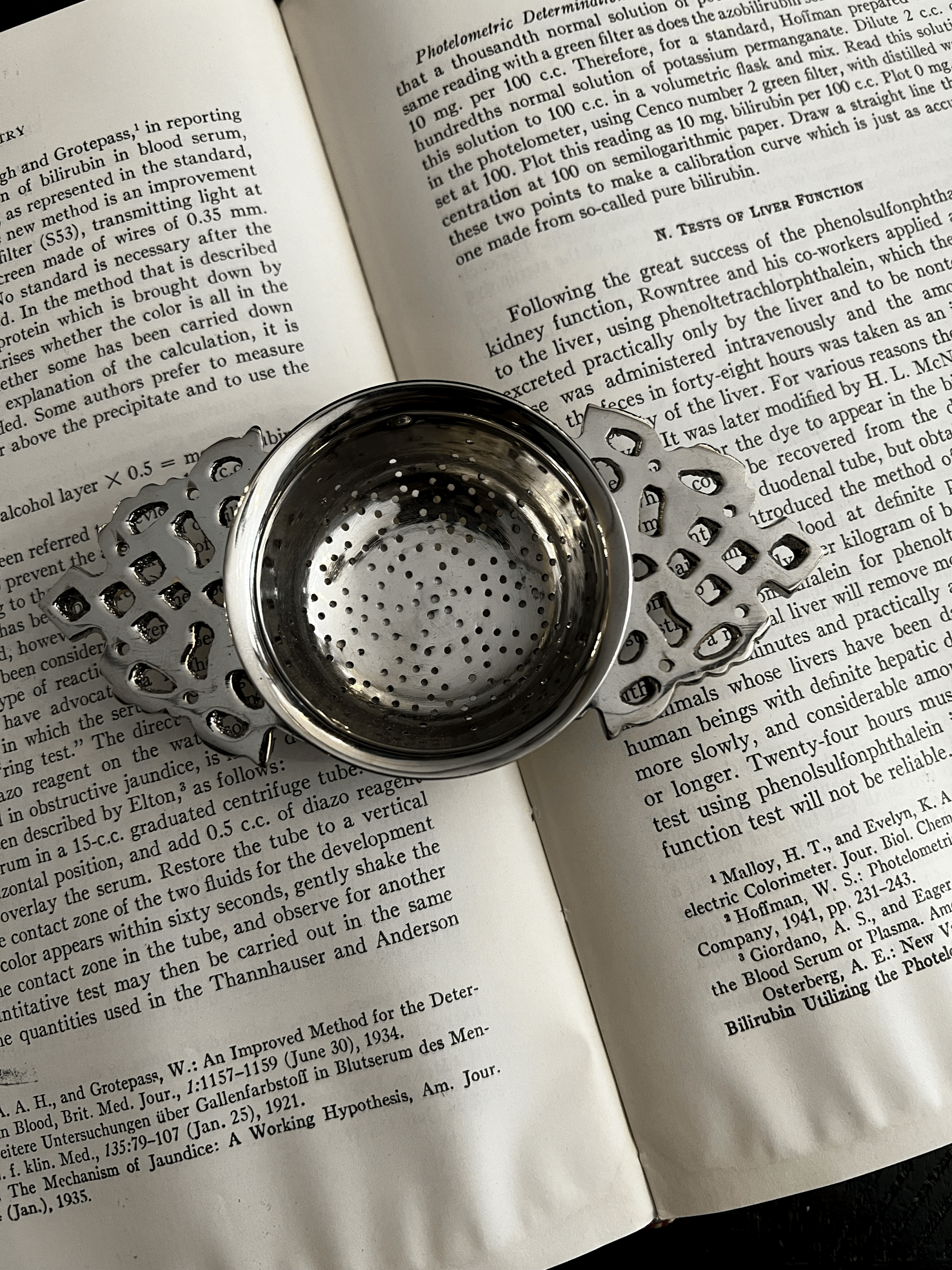 Nickel Plated Tea Strainer- Antique Vintage Style | Teaware