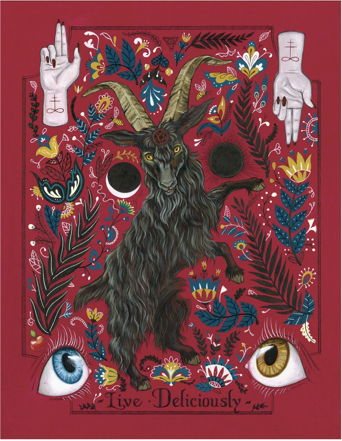 Live Deliciously Print (Goat)