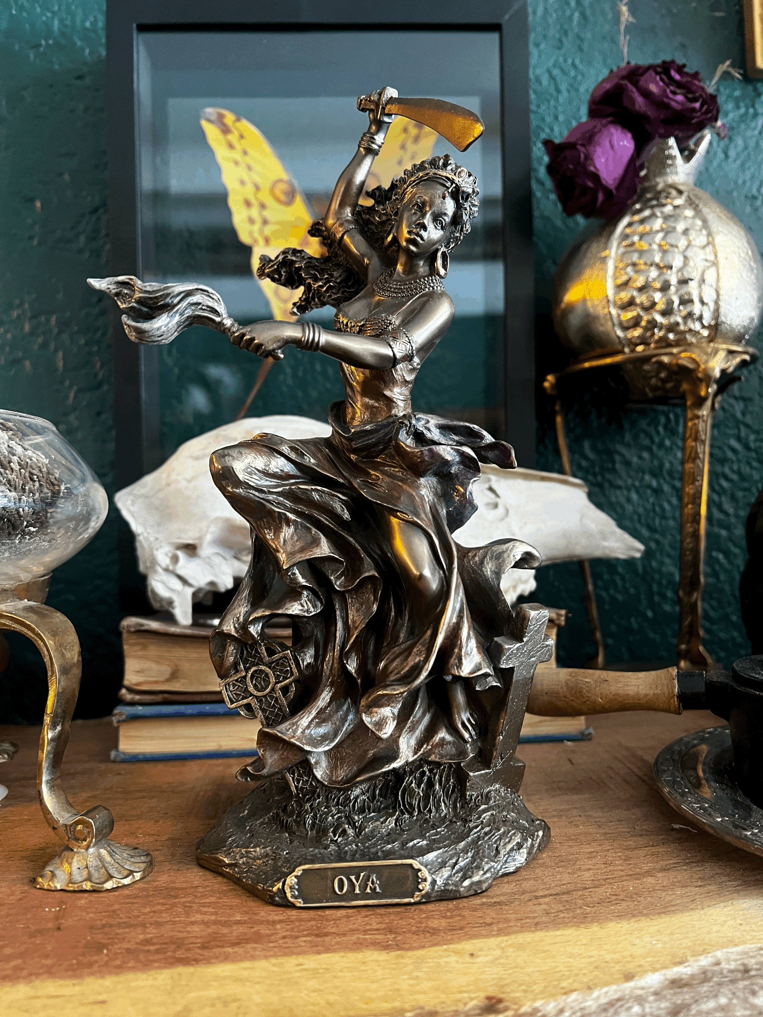 Orisha Oya Statue in Bronze Finish