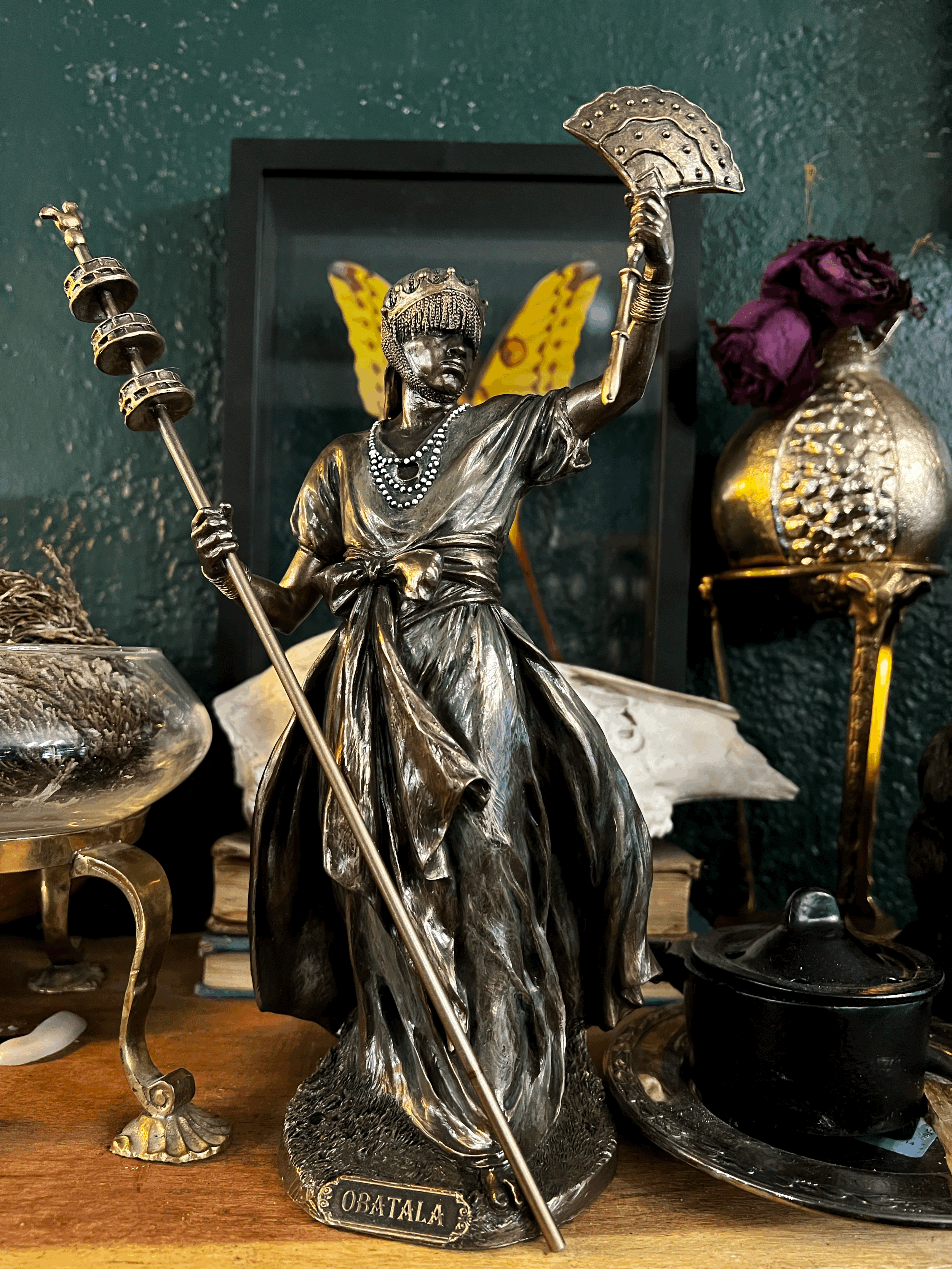 Orisha Obatala Statue in Bronze Finish