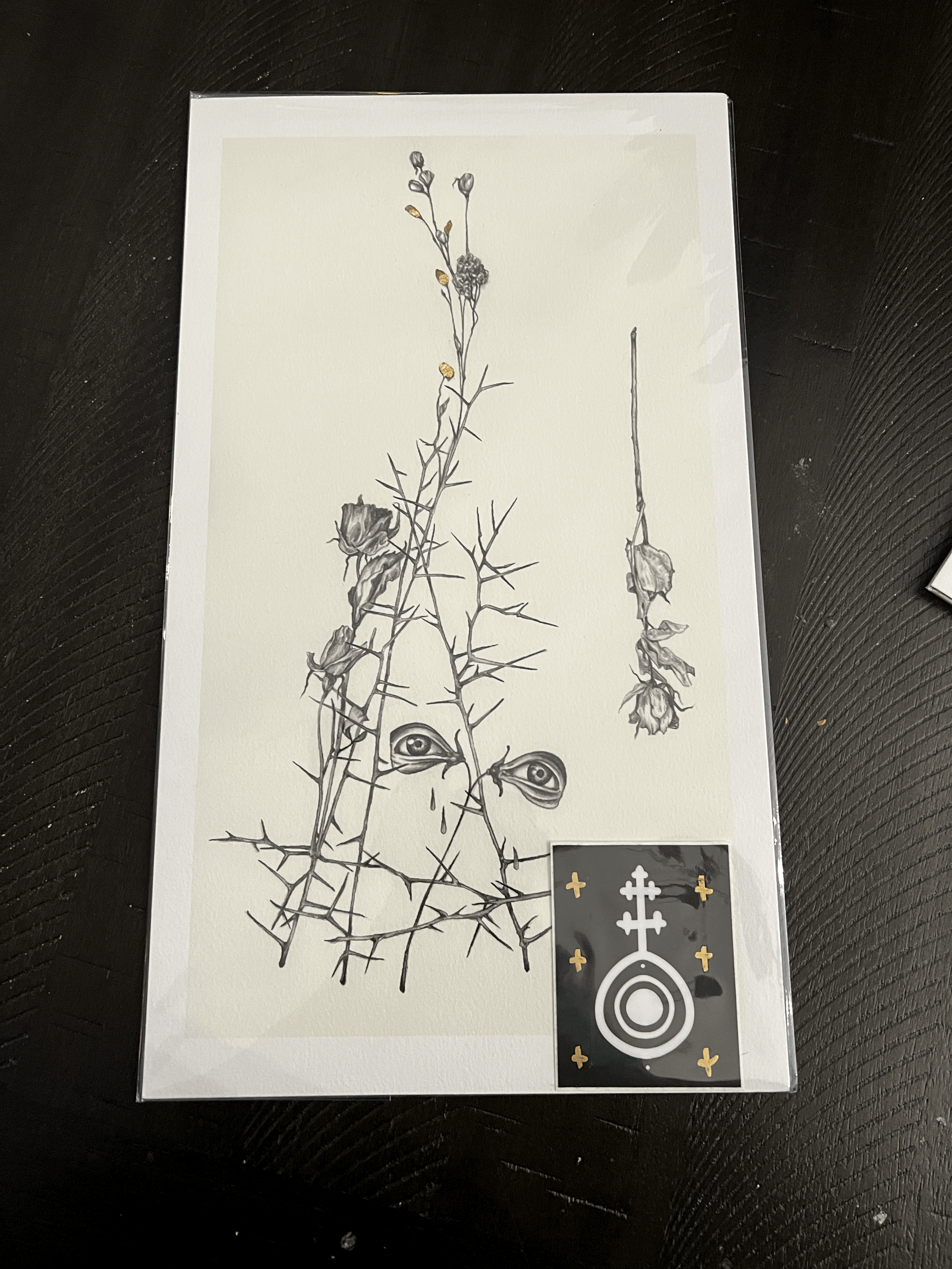Saint Lucy Nest Print w Gold Flake