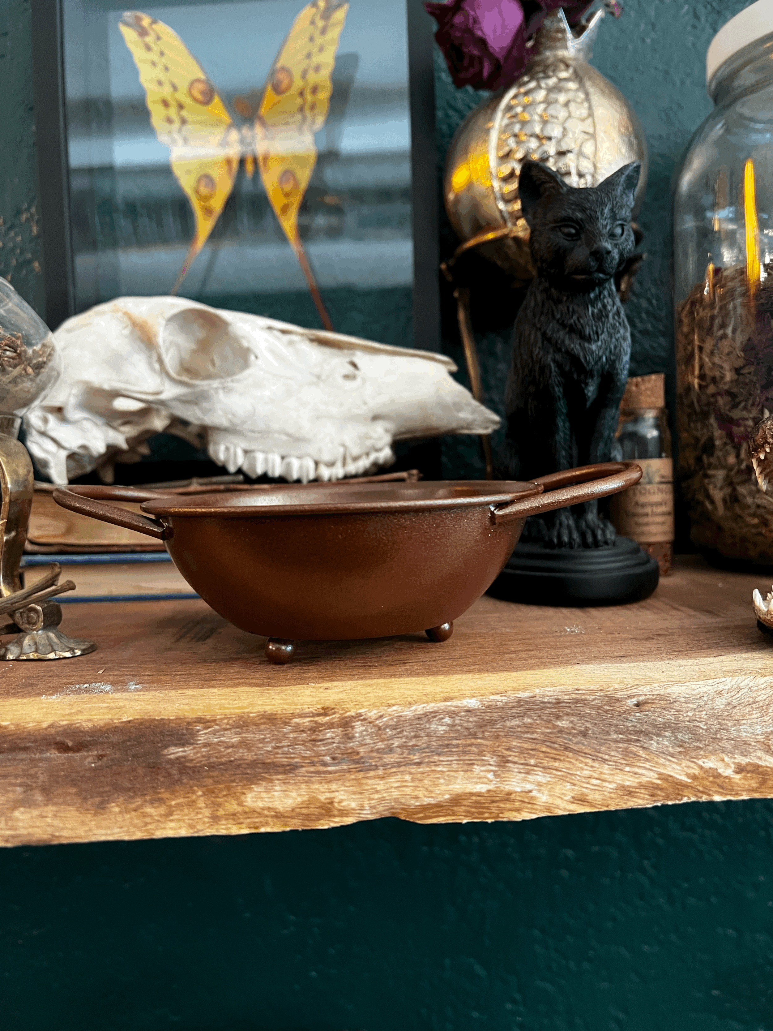 Antique Copper Offering Dish