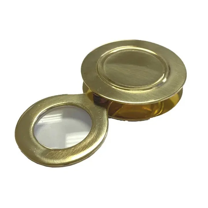 Brass Pocket Magnifier with Flip-Out Lens
