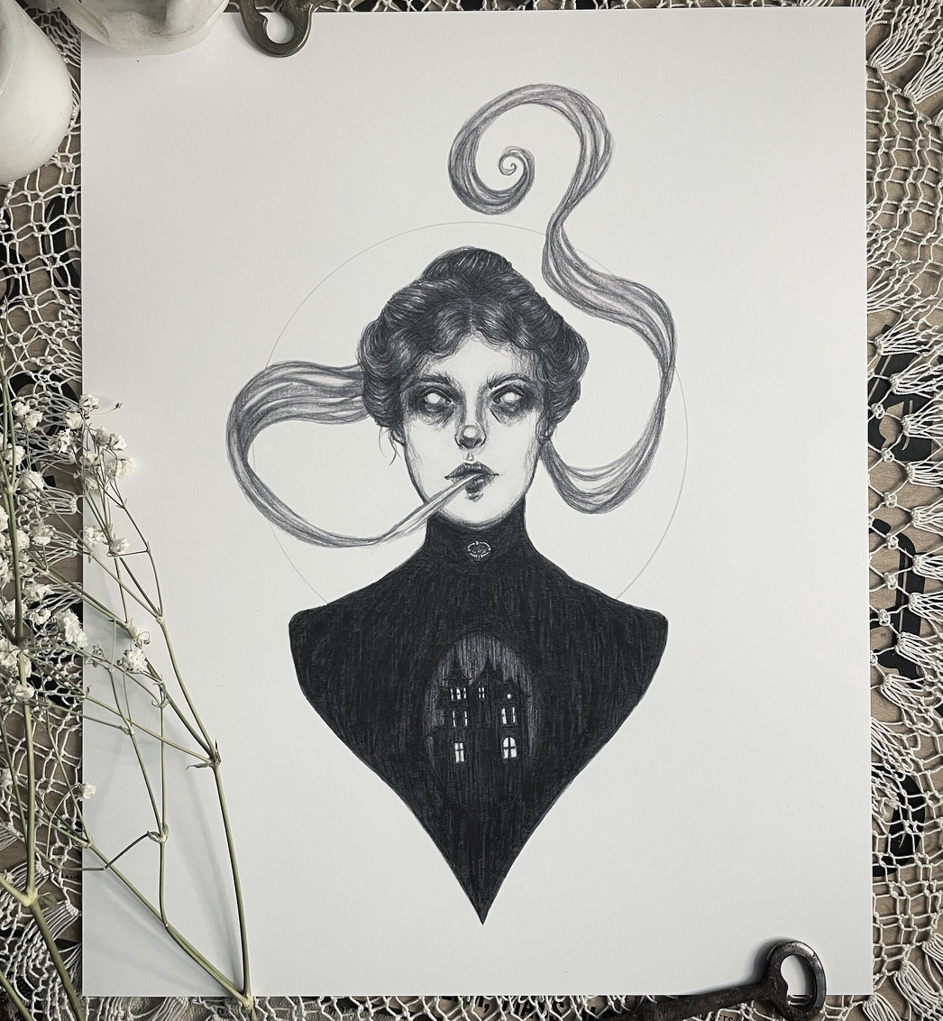 Haunted  Victorian Woman Print 5x7