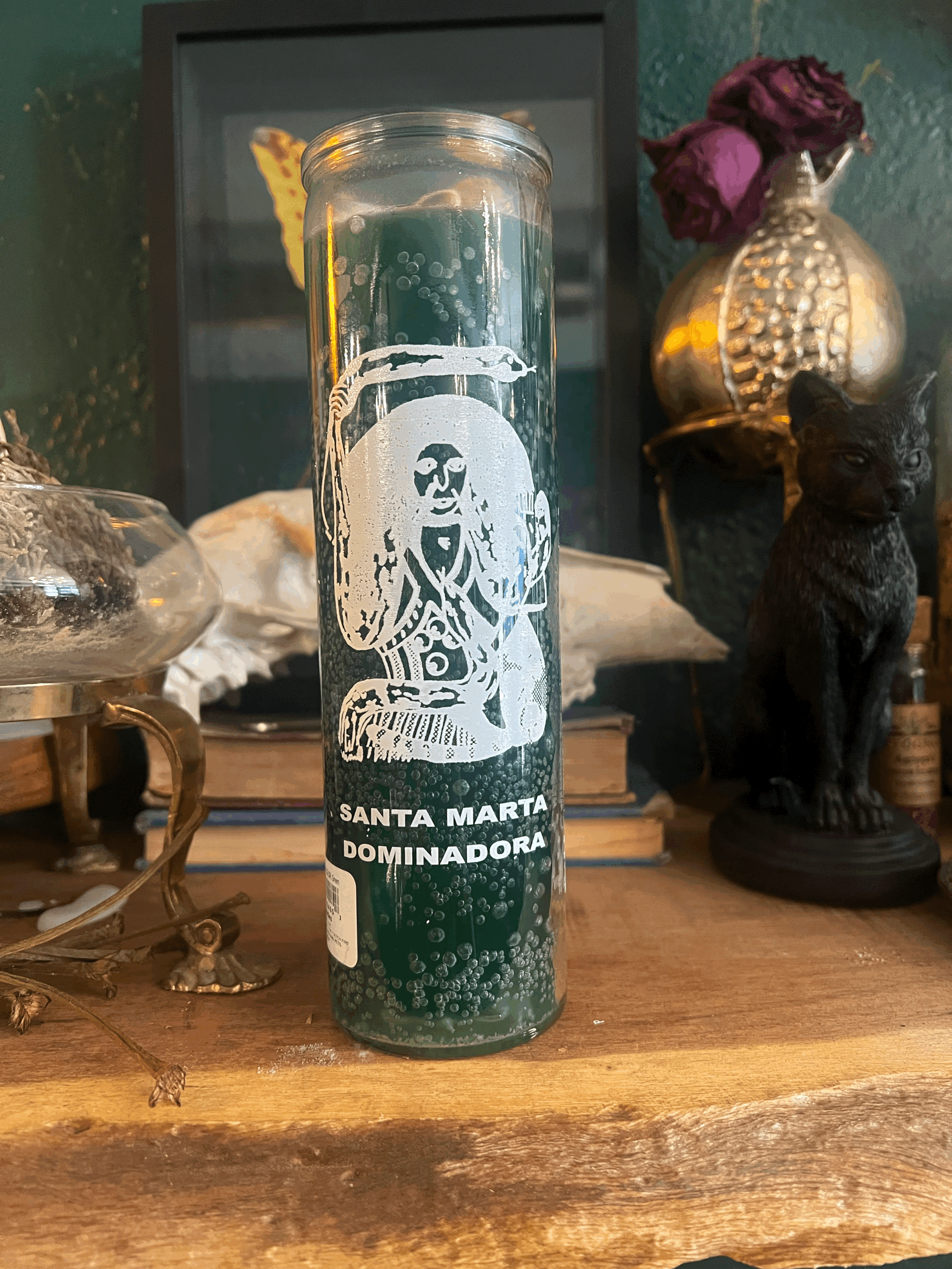 St. Martha Dominator 7 Day Candle Green