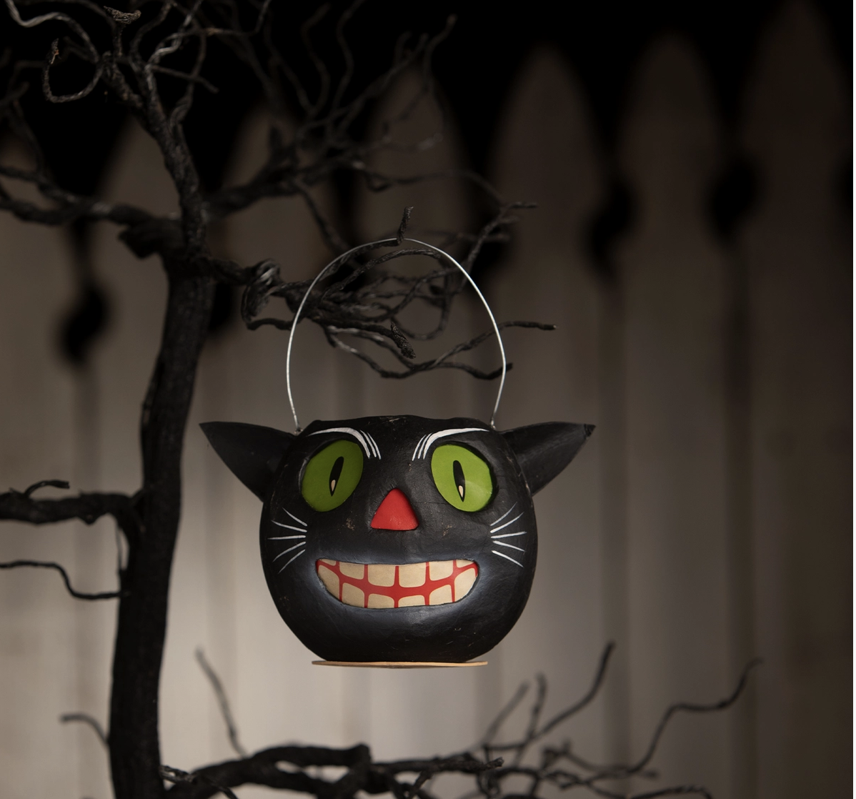Vintage Black Cat Bucket