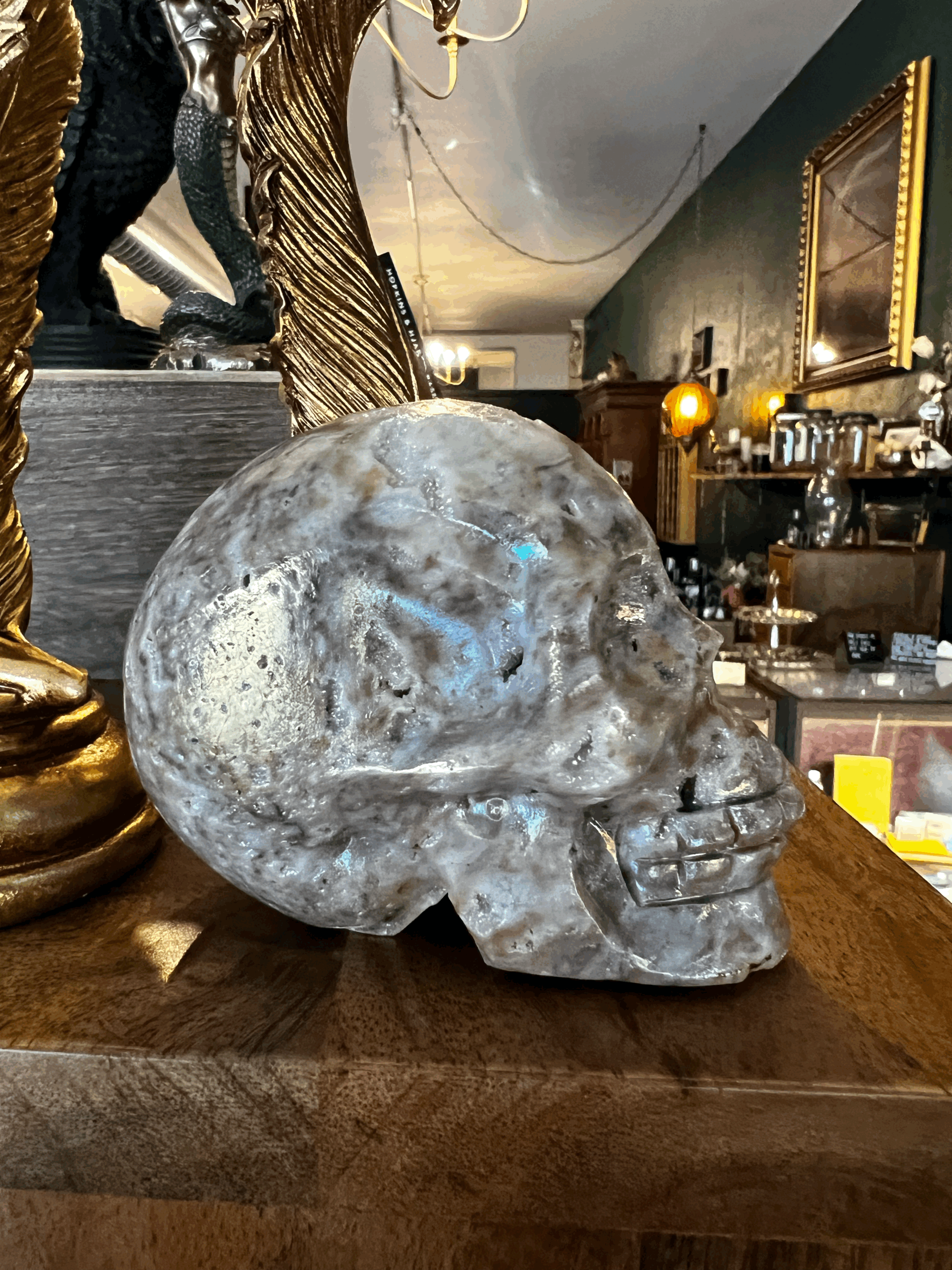 Rainbow Stone Skull