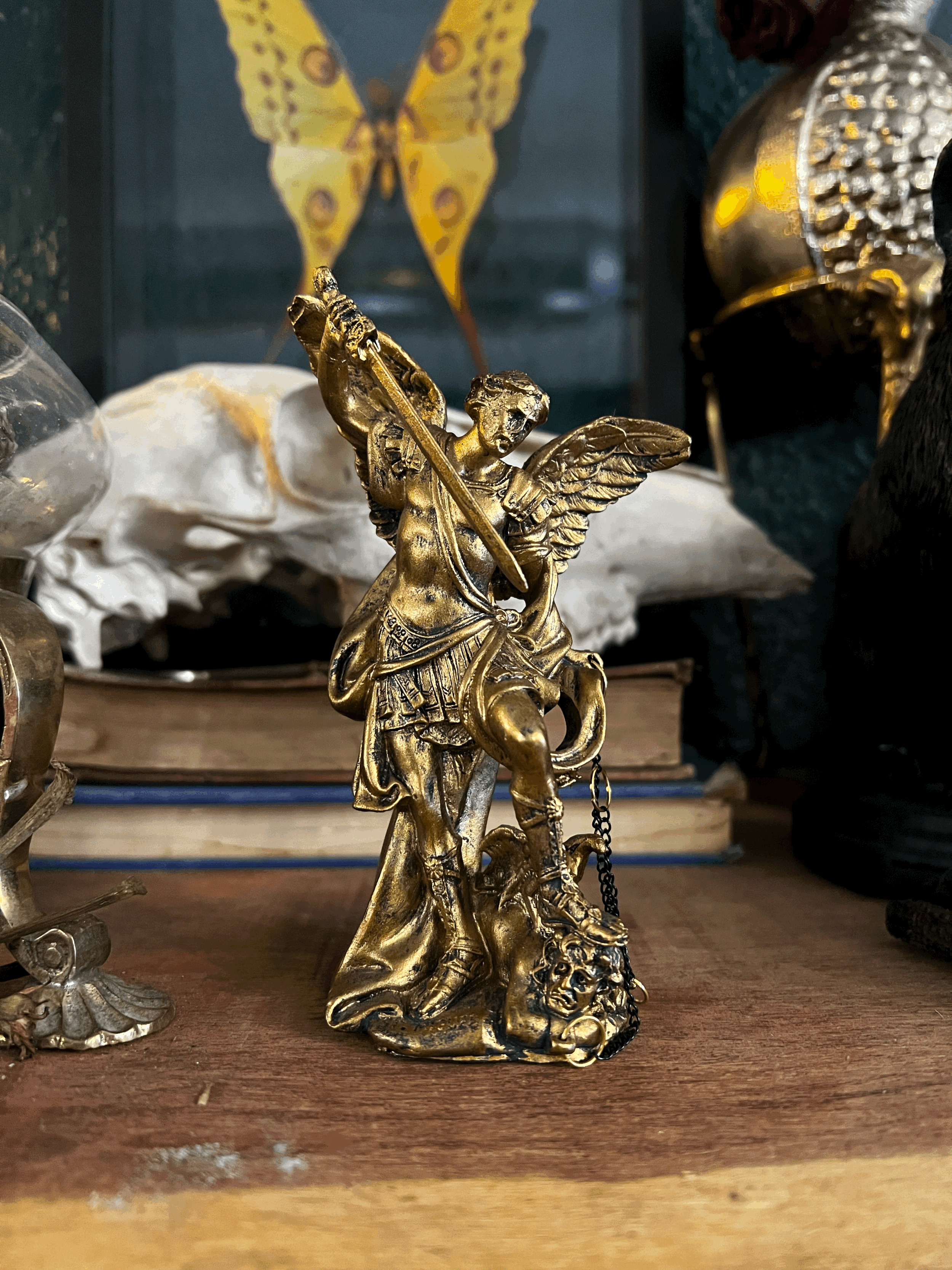 Miniature Saint Michael Statue