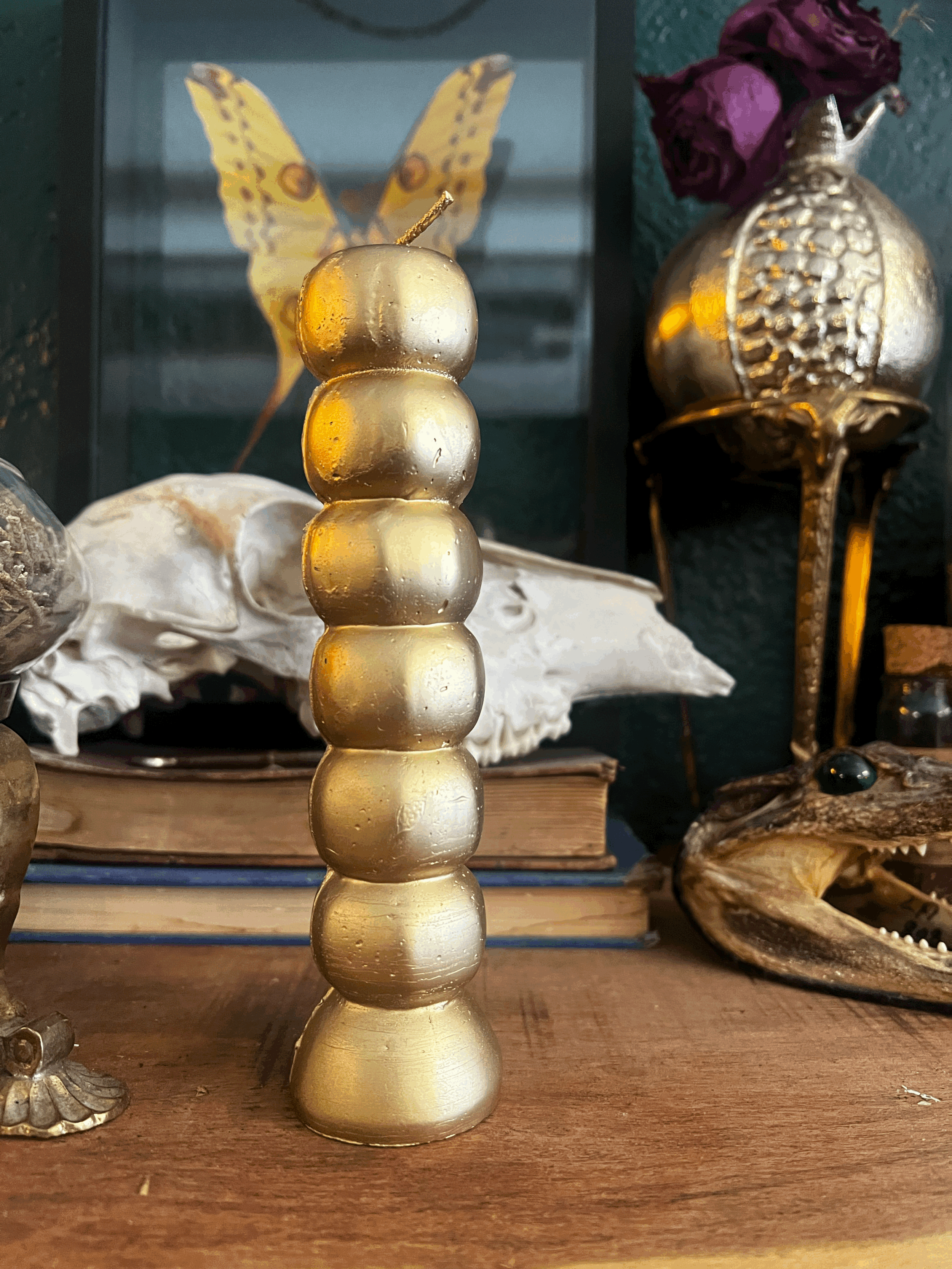 7 Knob wishing Candle (Gold)