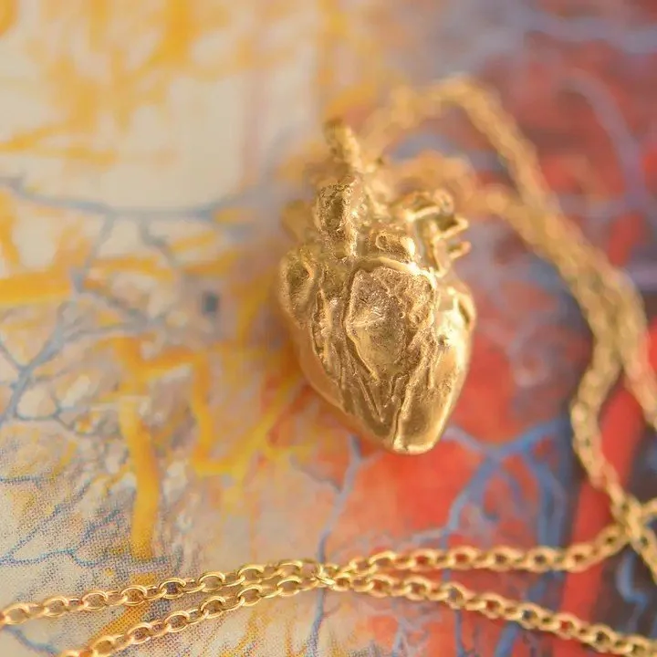 Only Love Handmade Anatomical Heart Necklace