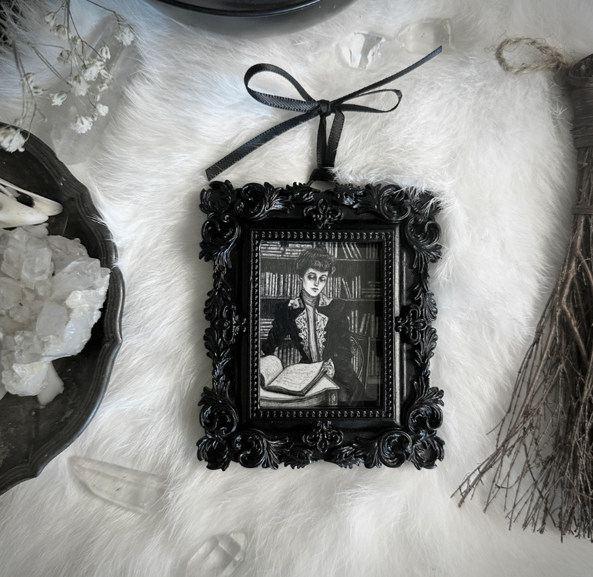 Midnight Library-Mini Ornate Black Framed Art Print
