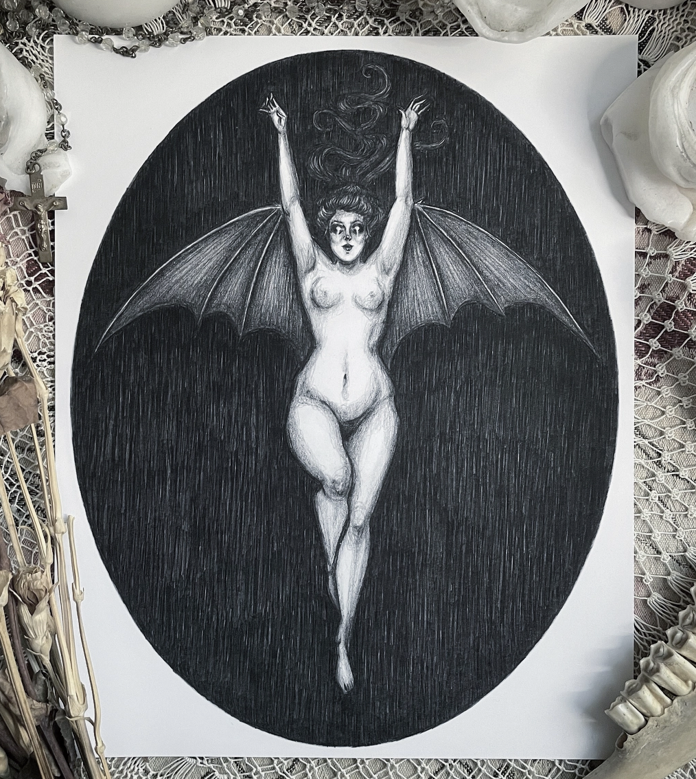 La Femme Chauve 5x7 Fine Art Print - The Bat Woman
