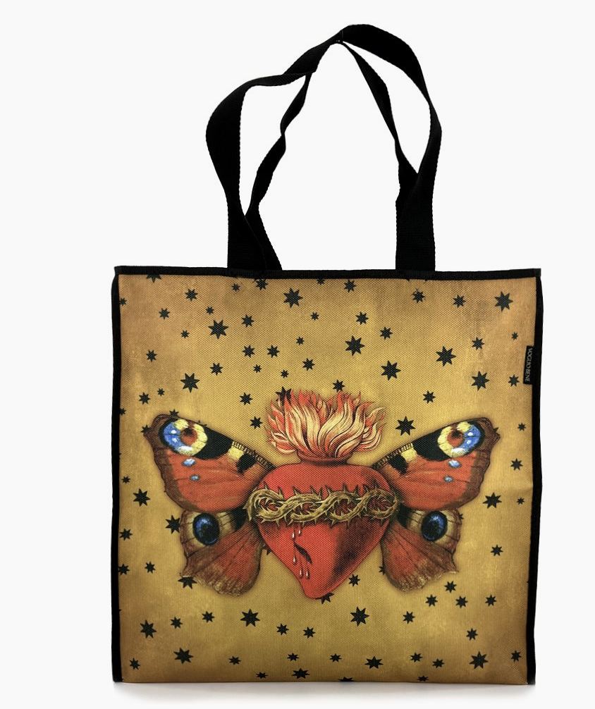 Large Sacred Butterfly Tote Bag