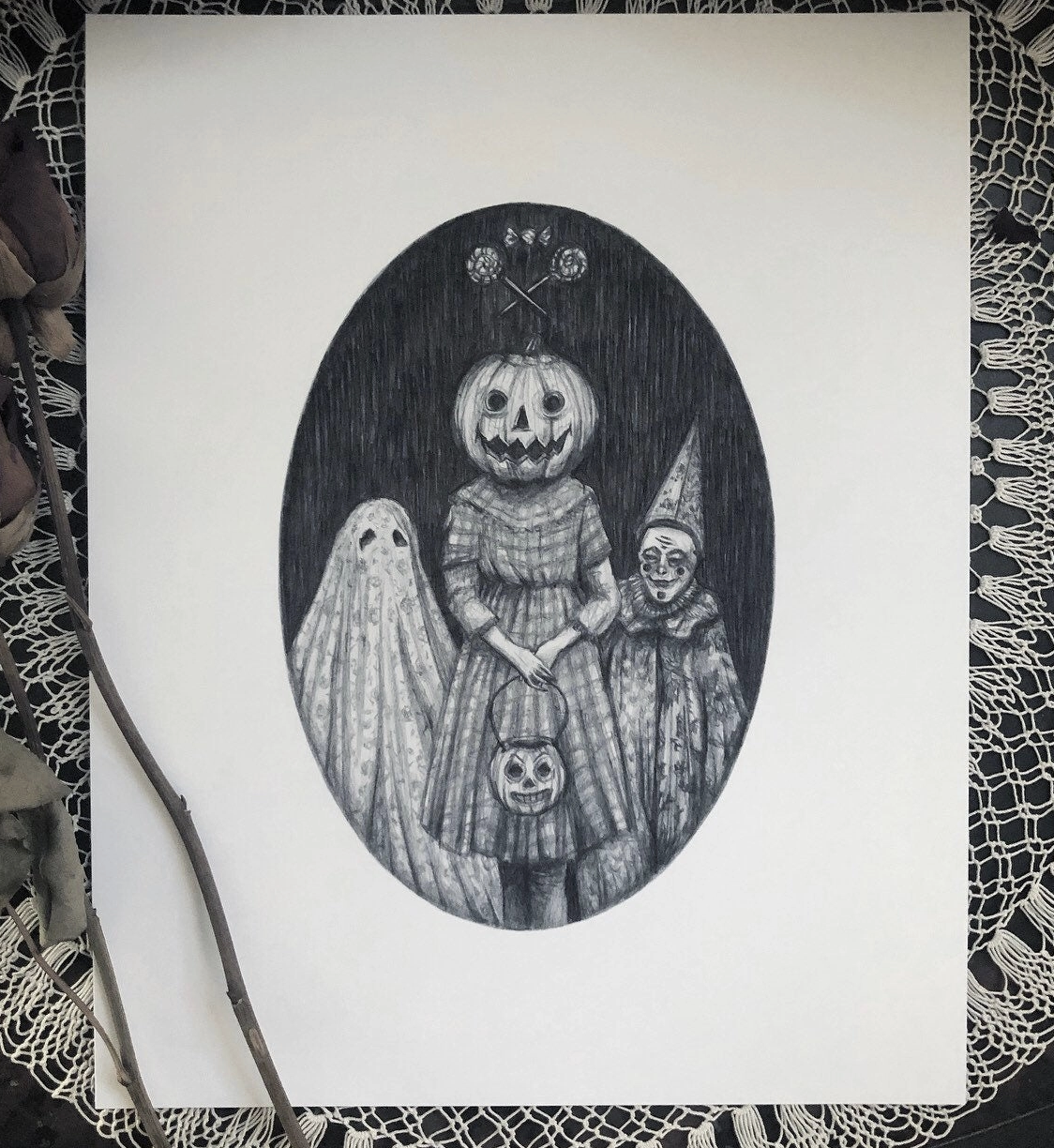 Trick or Treat Fine Art Print 5x7