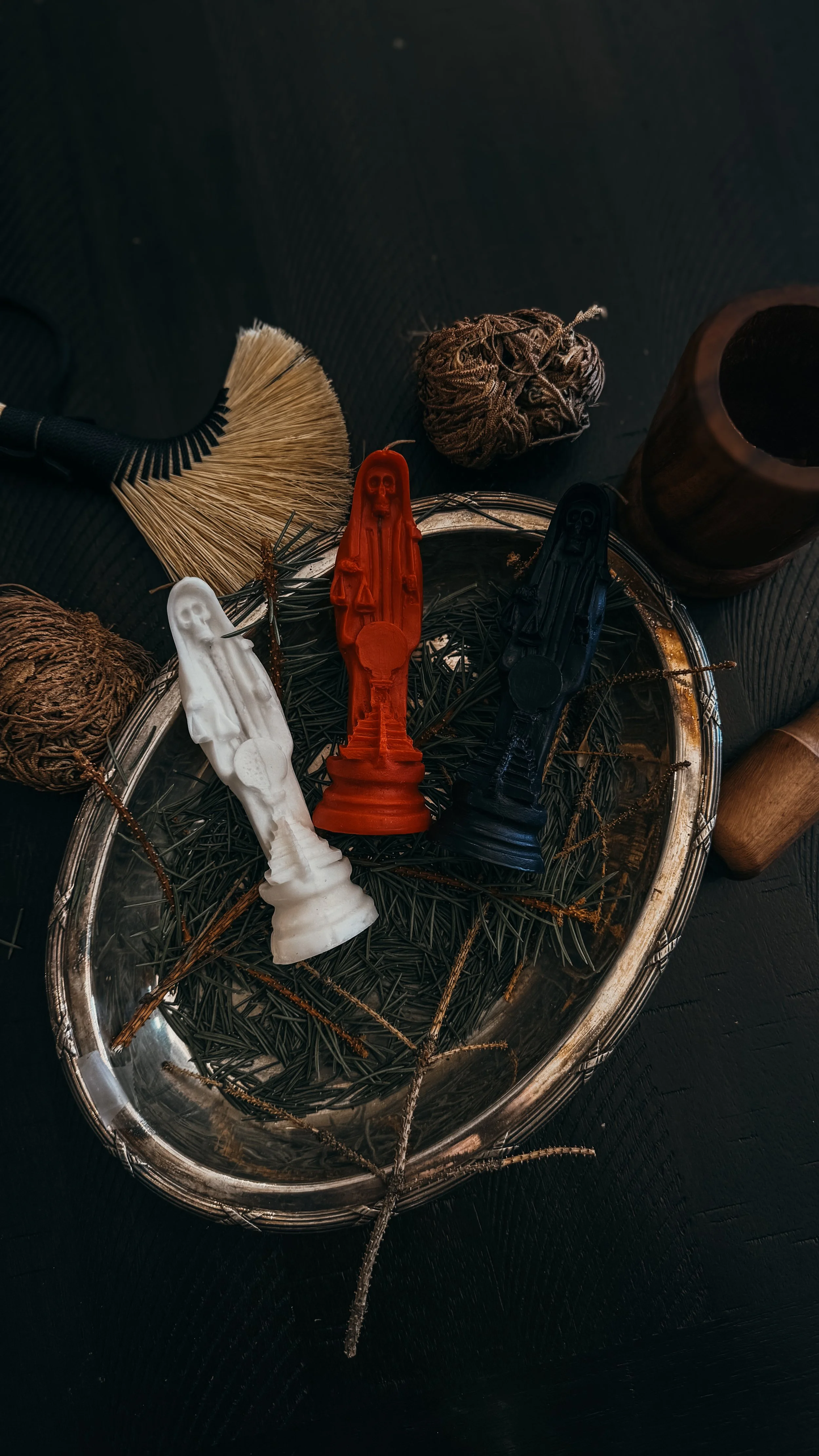 Santa Muerte Figure Candle, Small