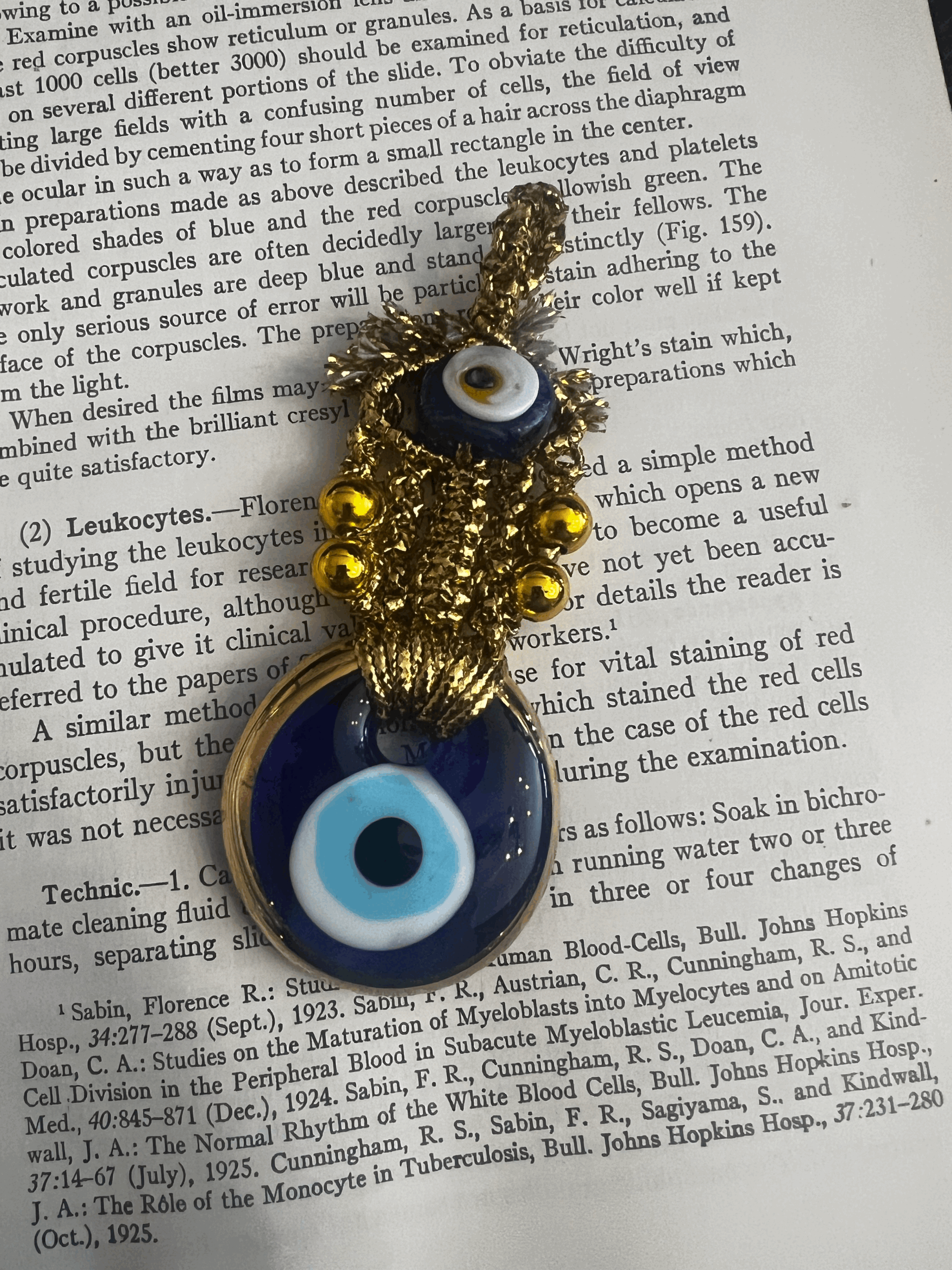Gold Macrame Evil Eye Wall Hang