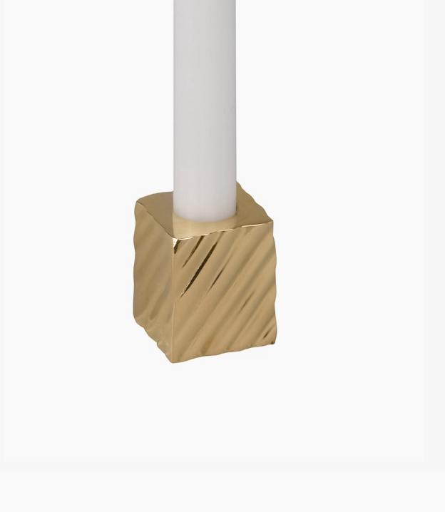 Brass Square Chime Candle Holder