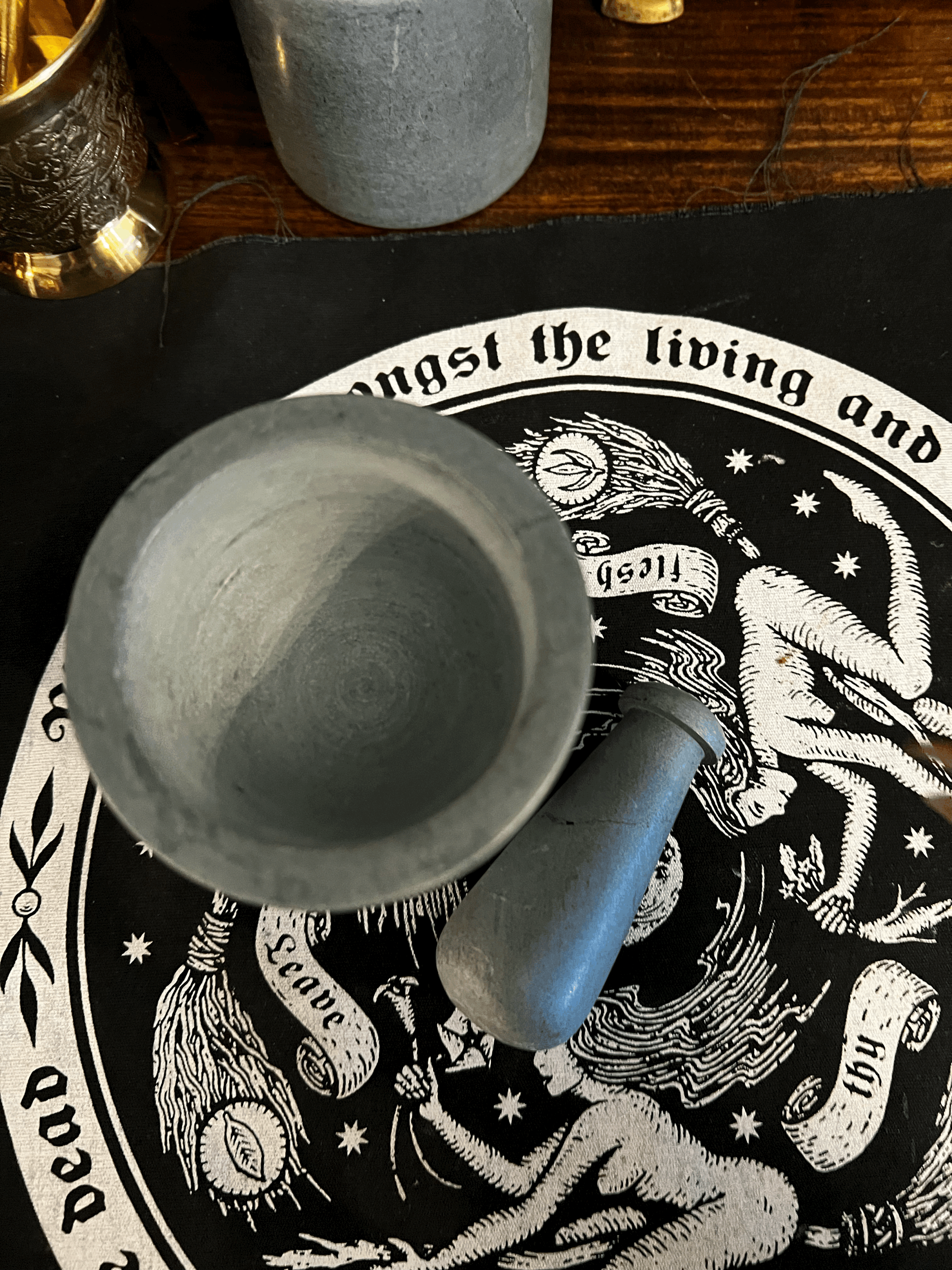 Grey Soap Stone Mortar & Pestle