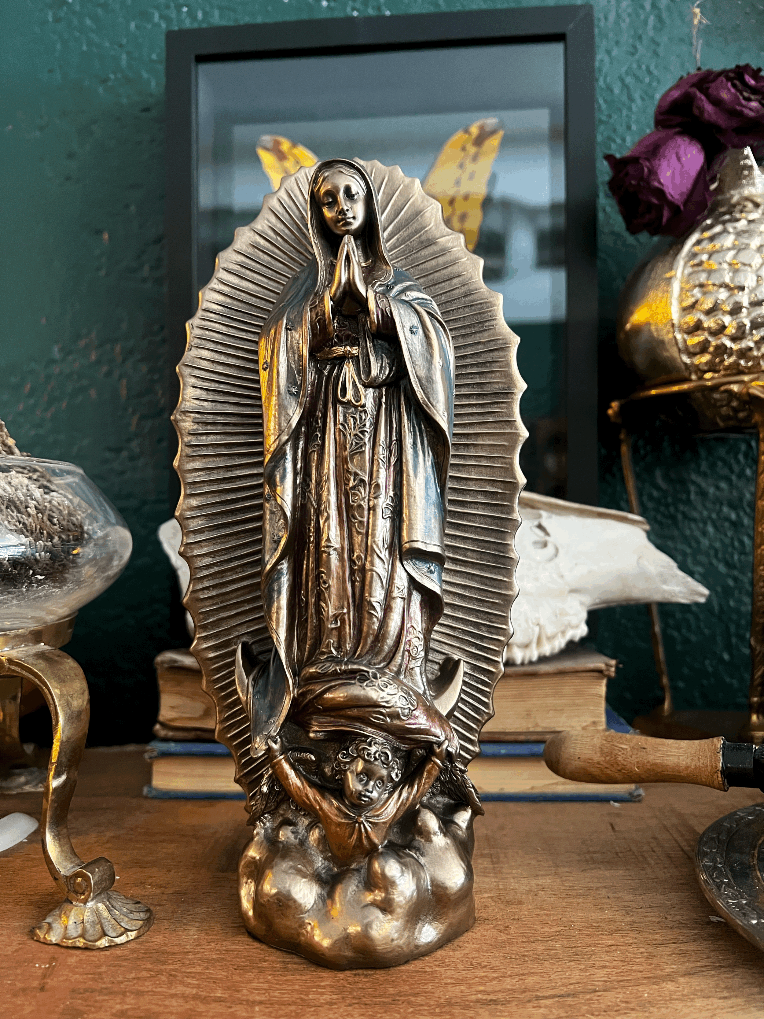Virgin of Guadalupe Statue - Bronze Finish