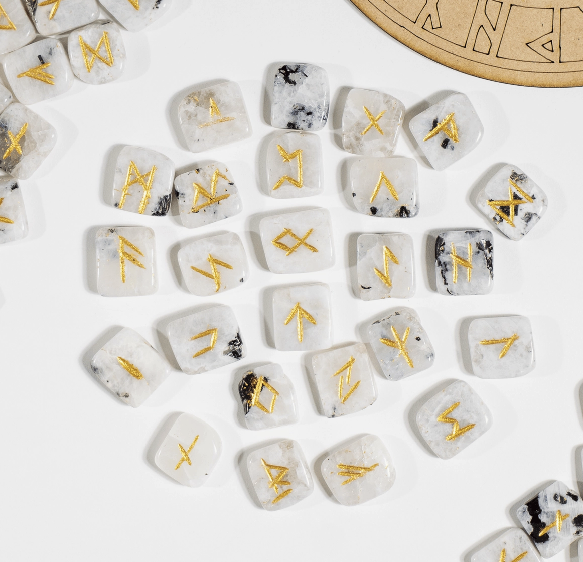 Rainbow Moonstone Rune Set