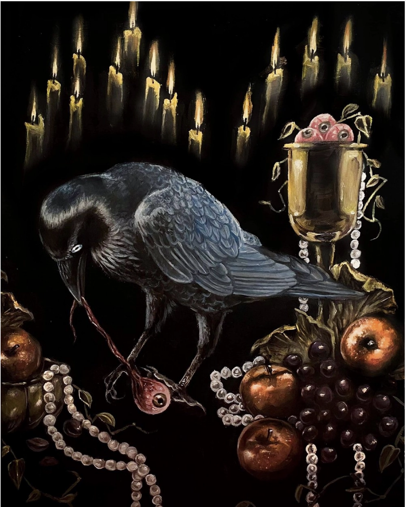 Noir reverie Print (raven)