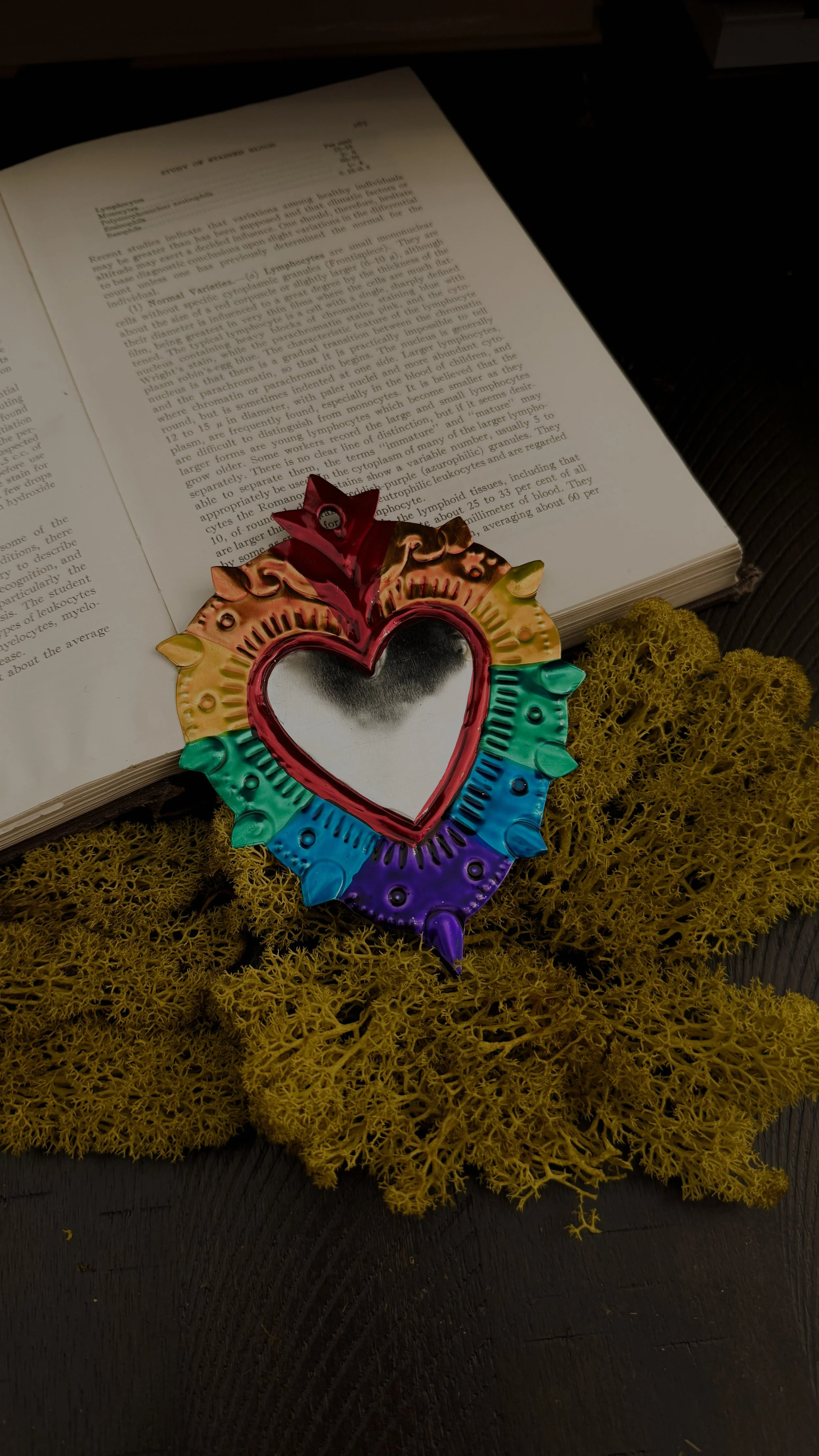 Tin Rainbow Heart