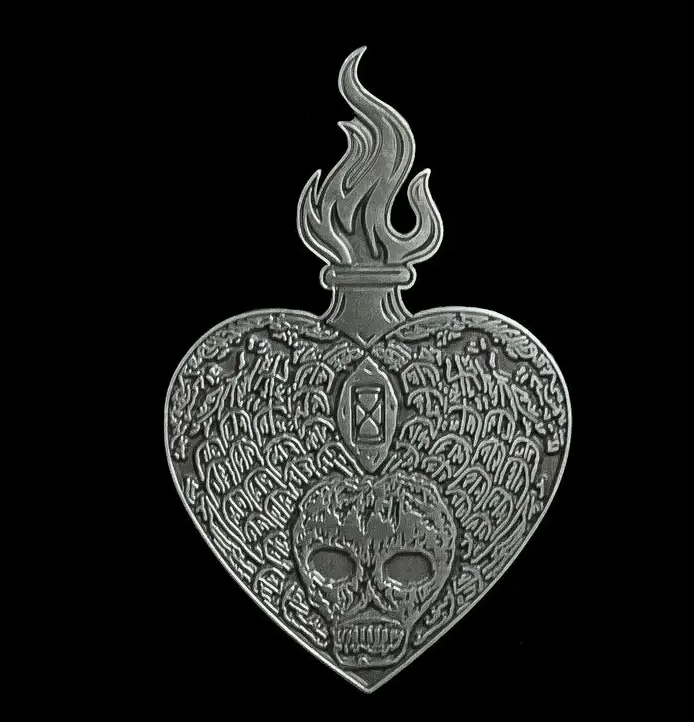 Death’s Head Sacred Heart Pin