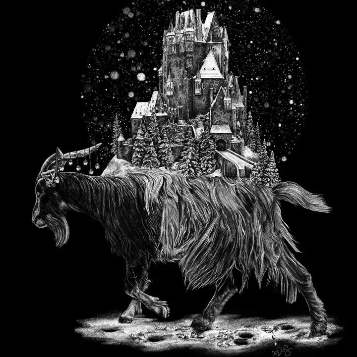 Yule Goat Print