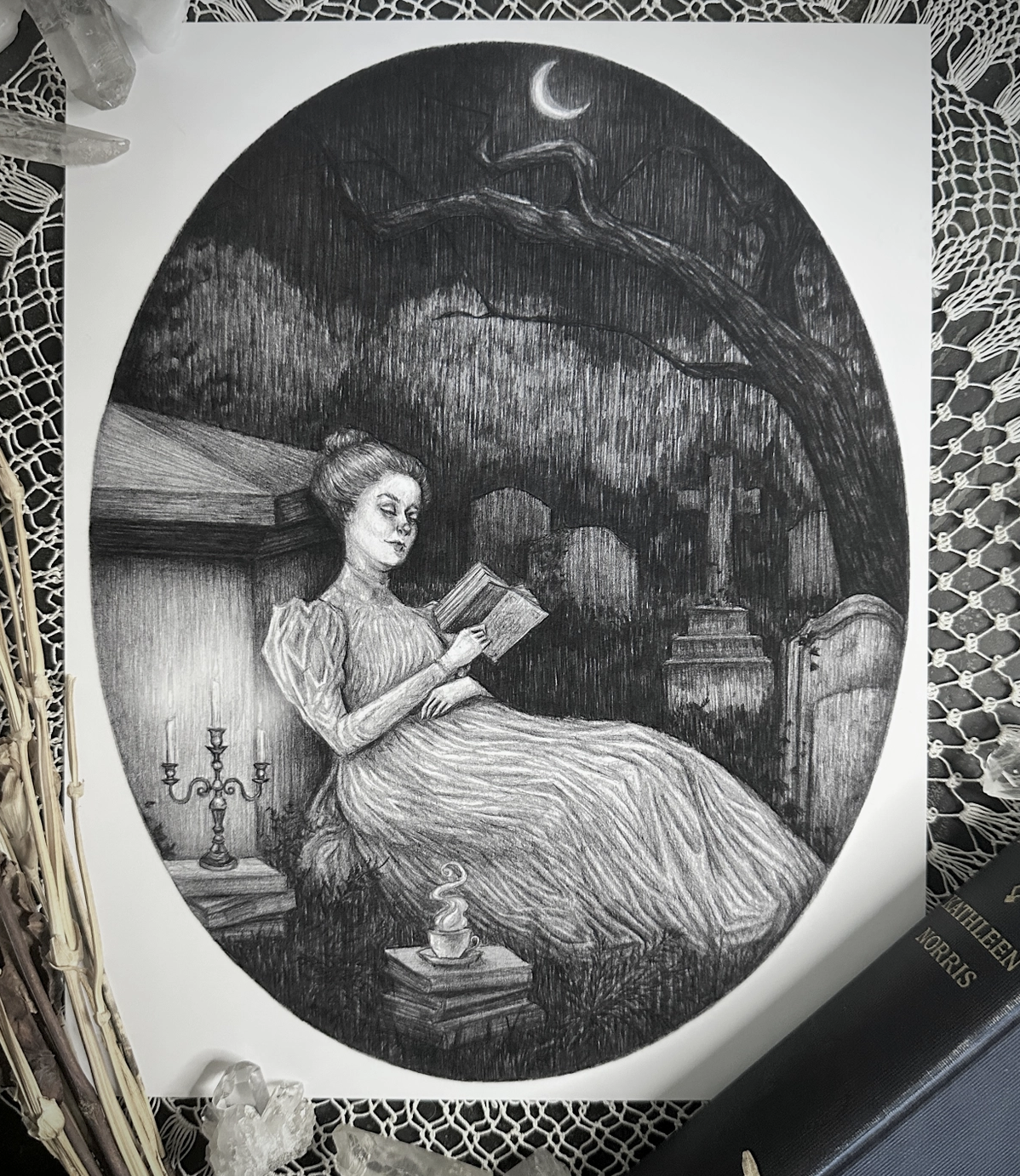 The Cemetery Reader Print 5x7