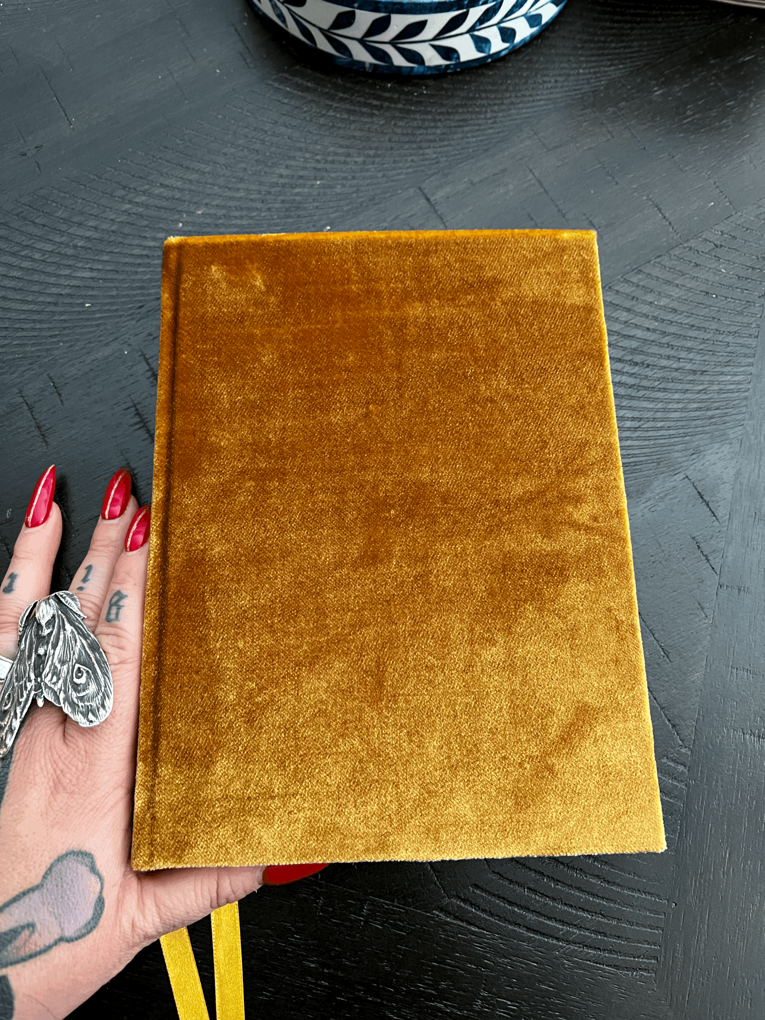 Hand Bound Gold Velvet Journal