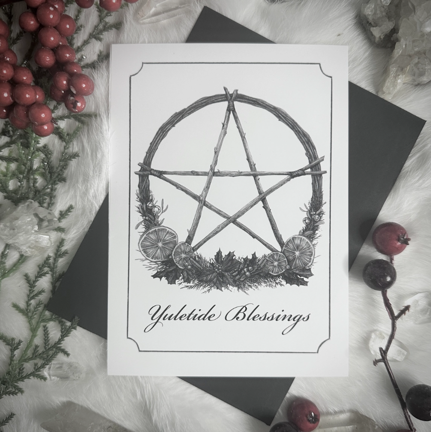 Yuletide Blessings Greeting Card
